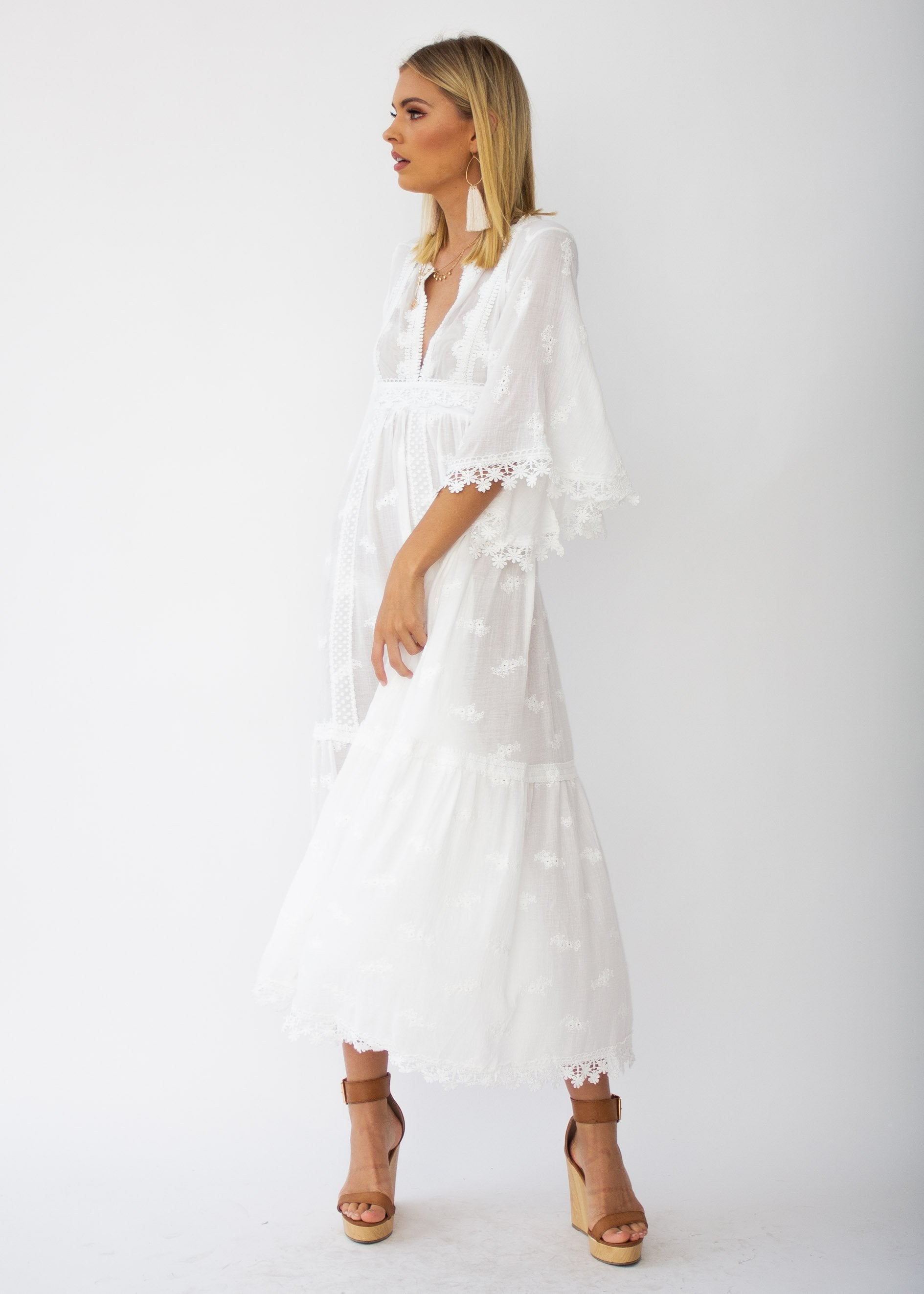 Marisol Maxi Dress	- White
