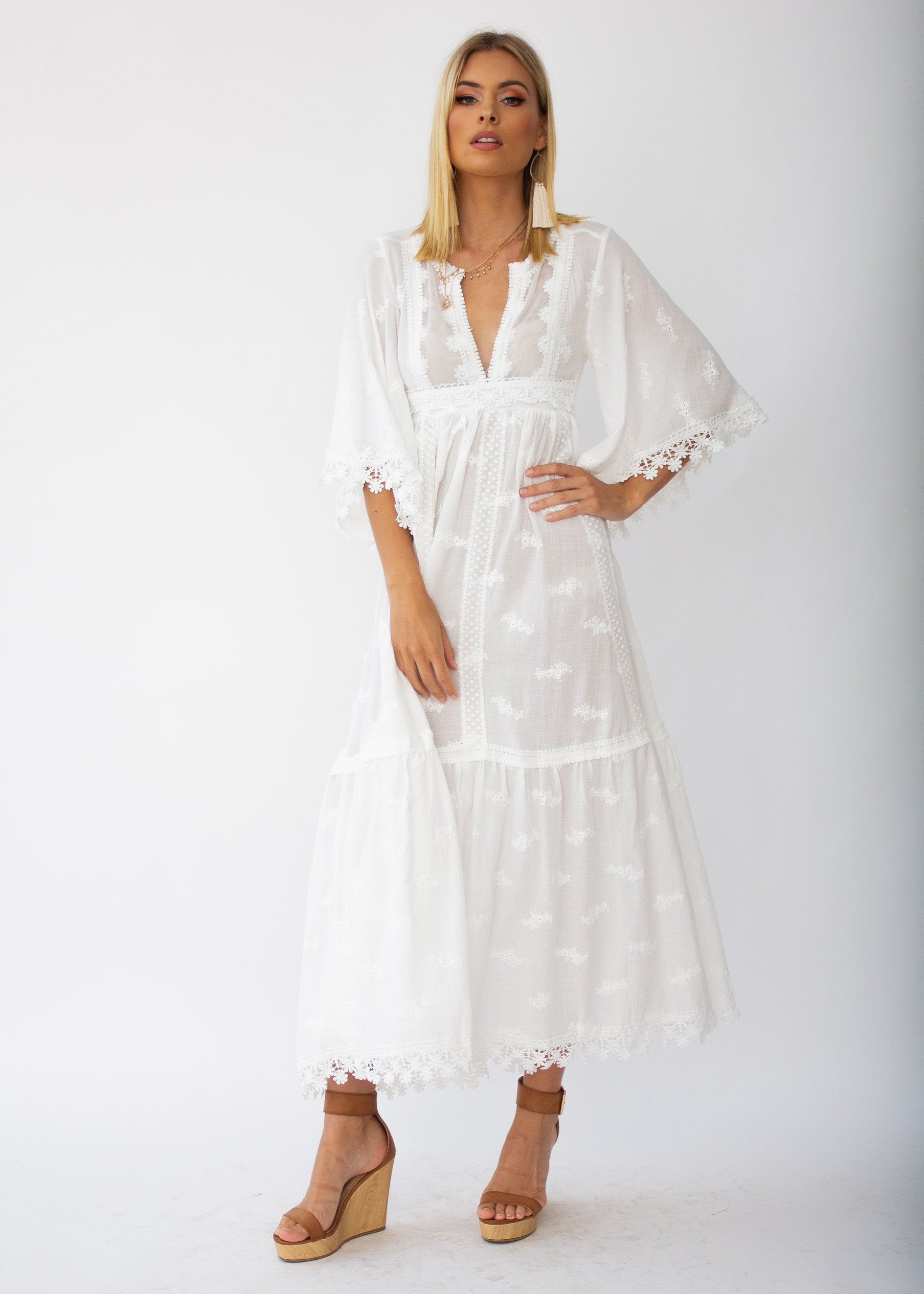 Marisol Maxi Dress	- White