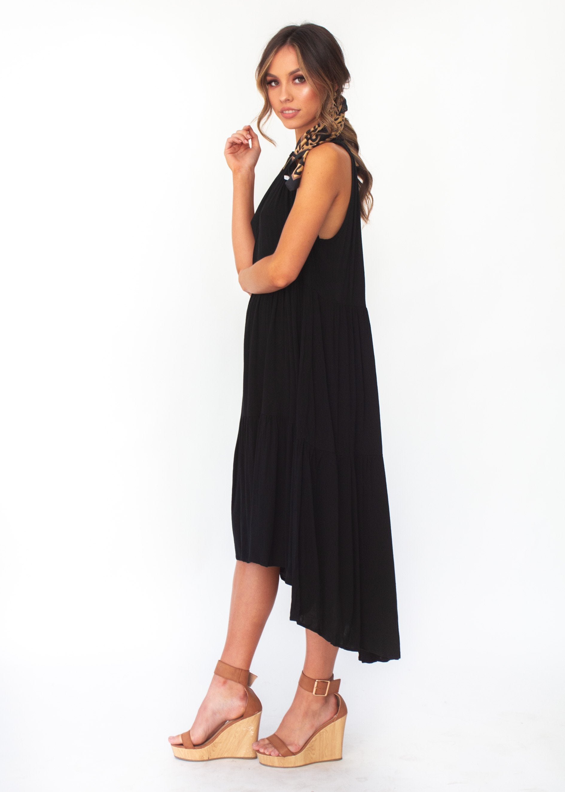Everia Midi Dress - Black