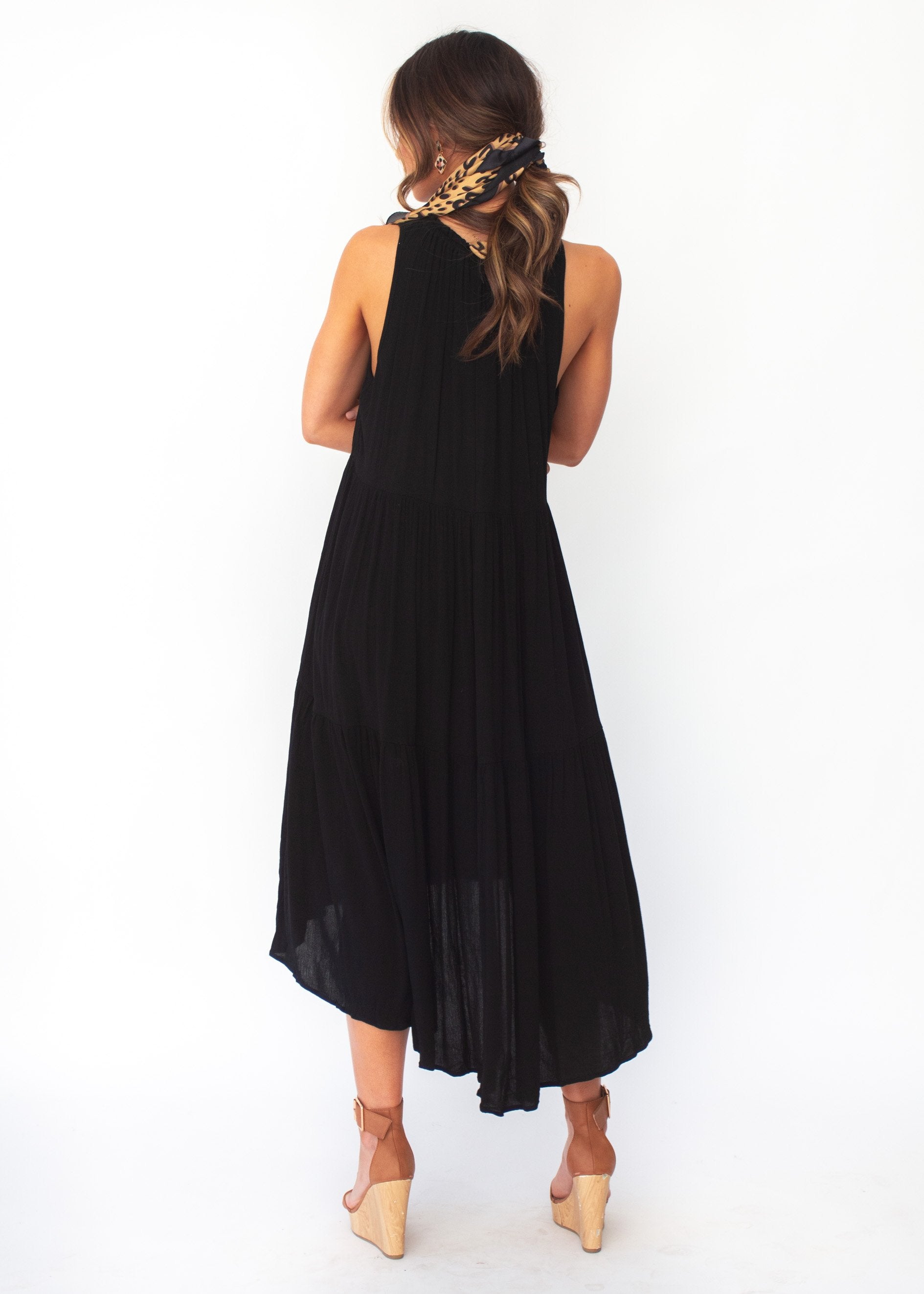 Everia Midi Dress - Black