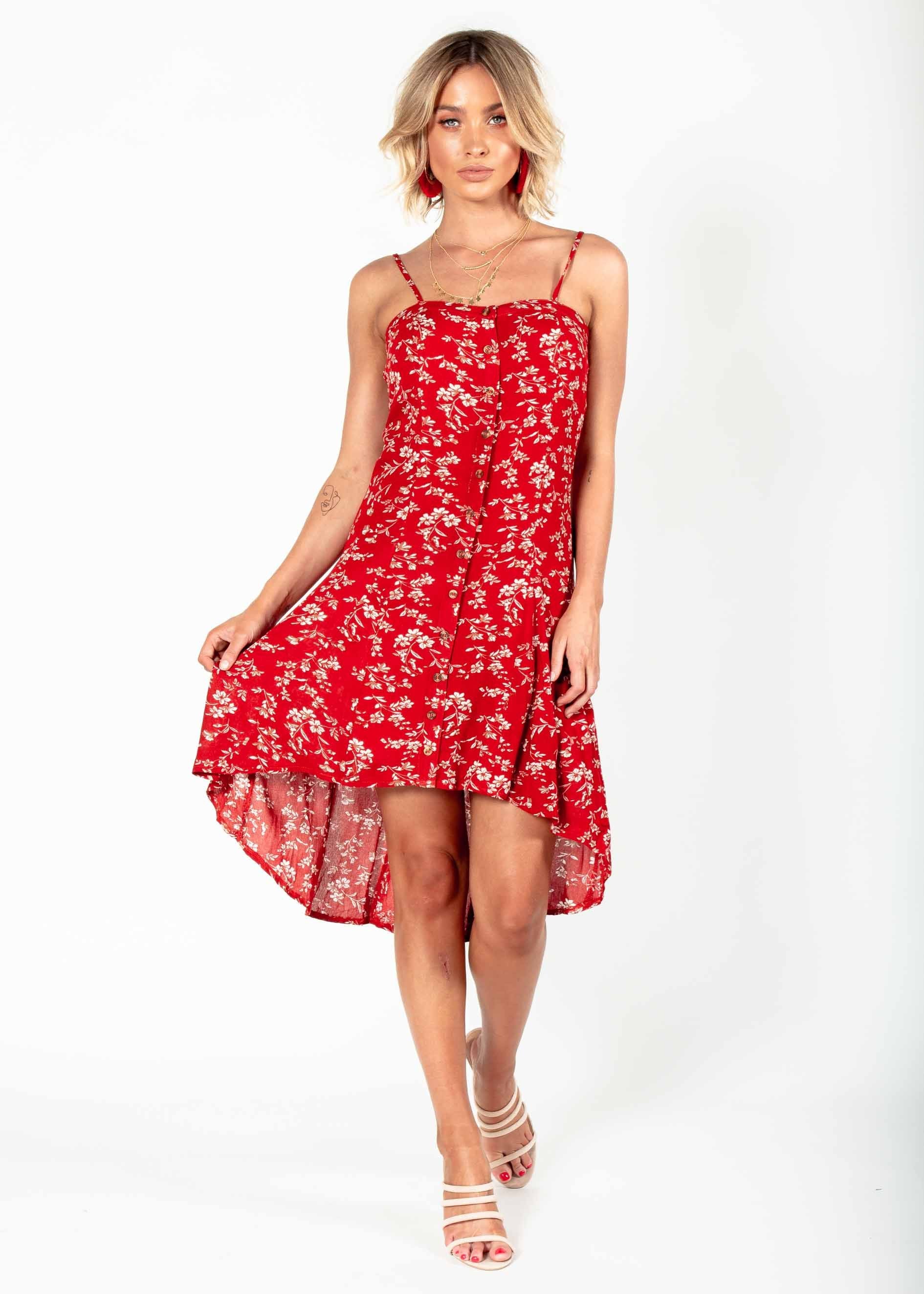 Sole Midi Dress - Rust Floral