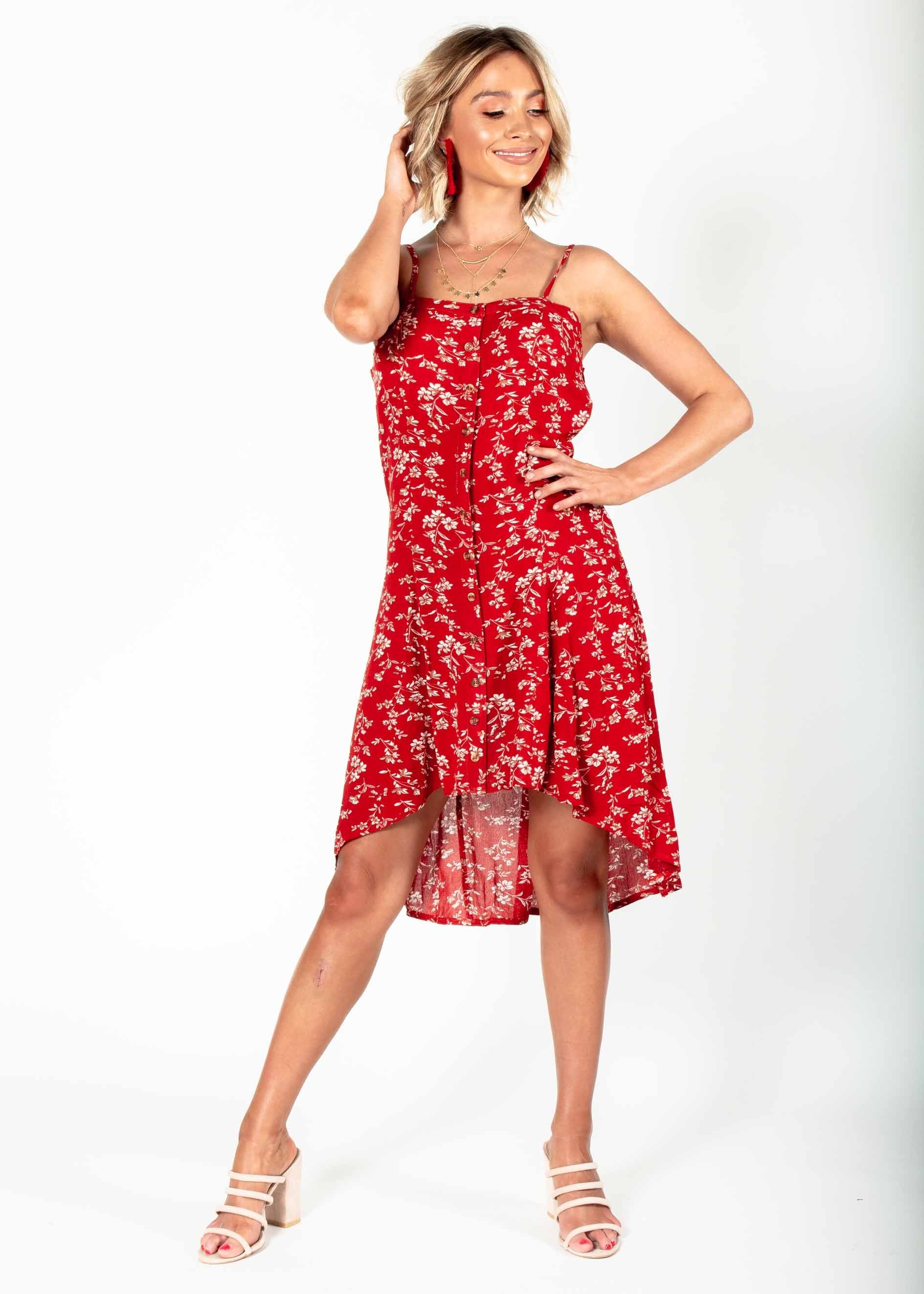 Sole Midi Dress - Rust Floral