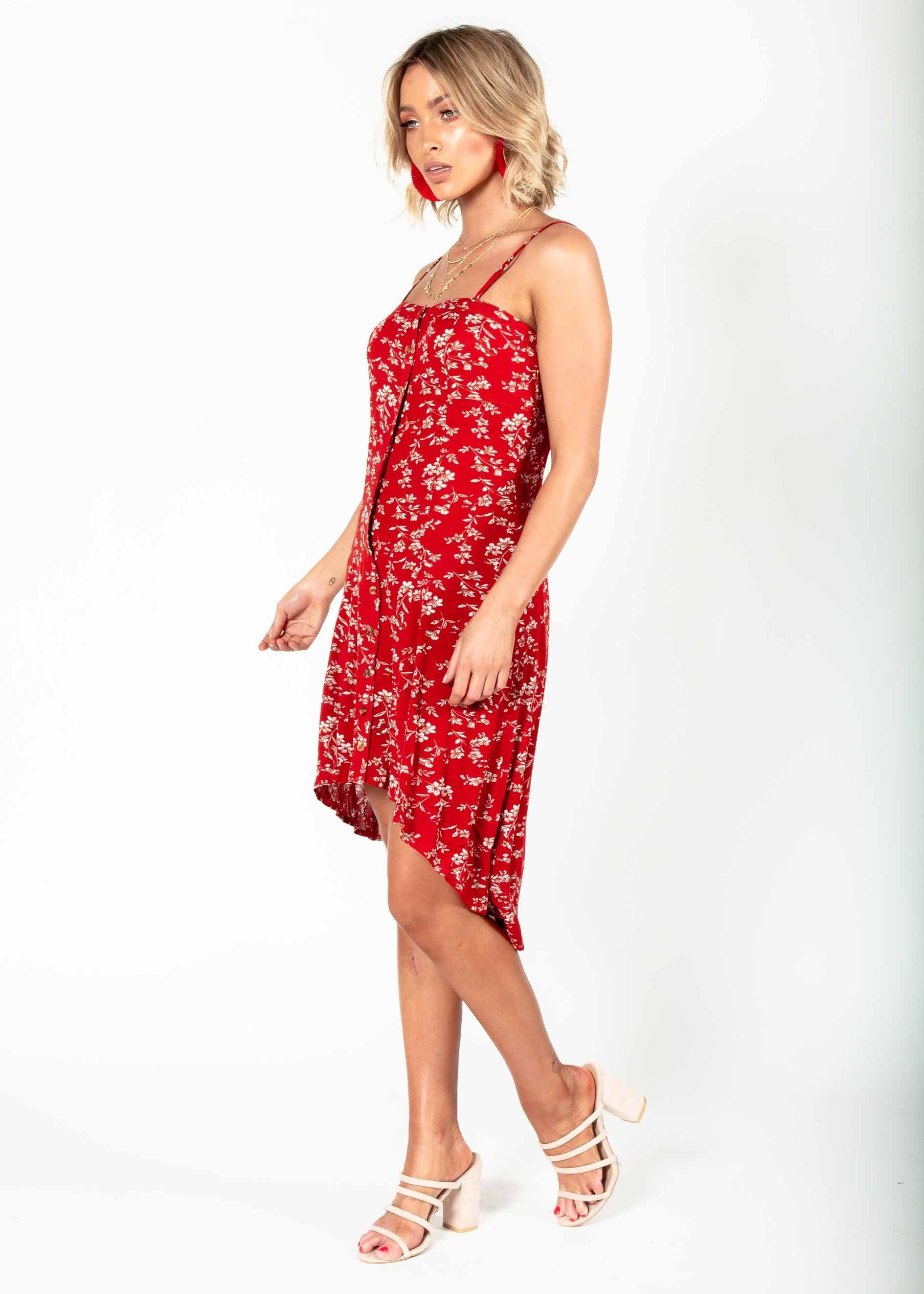 Sole Midi Dress - Rust Floral
