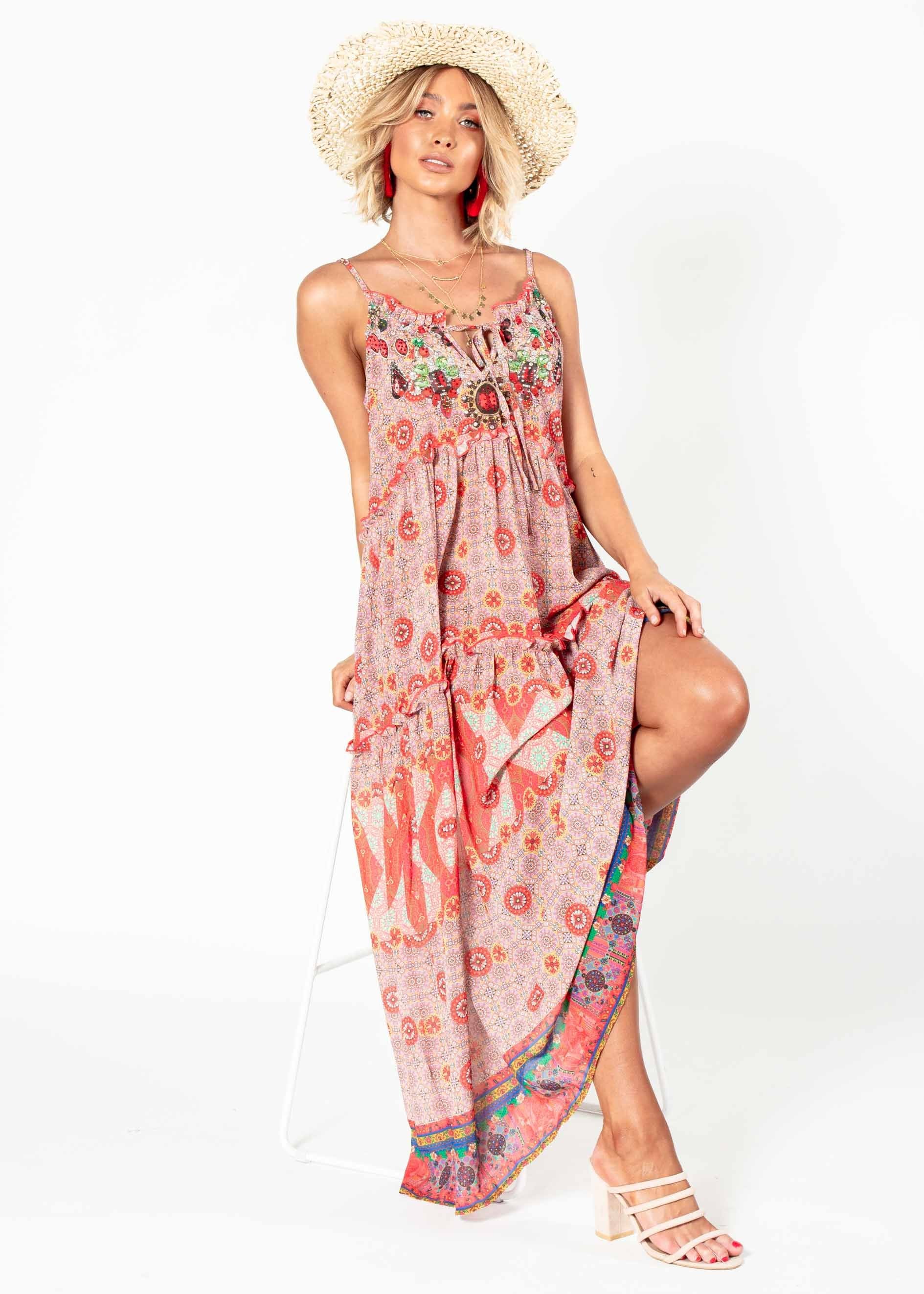 Chasing Moonlight Maxi Dress - Summer Spritz