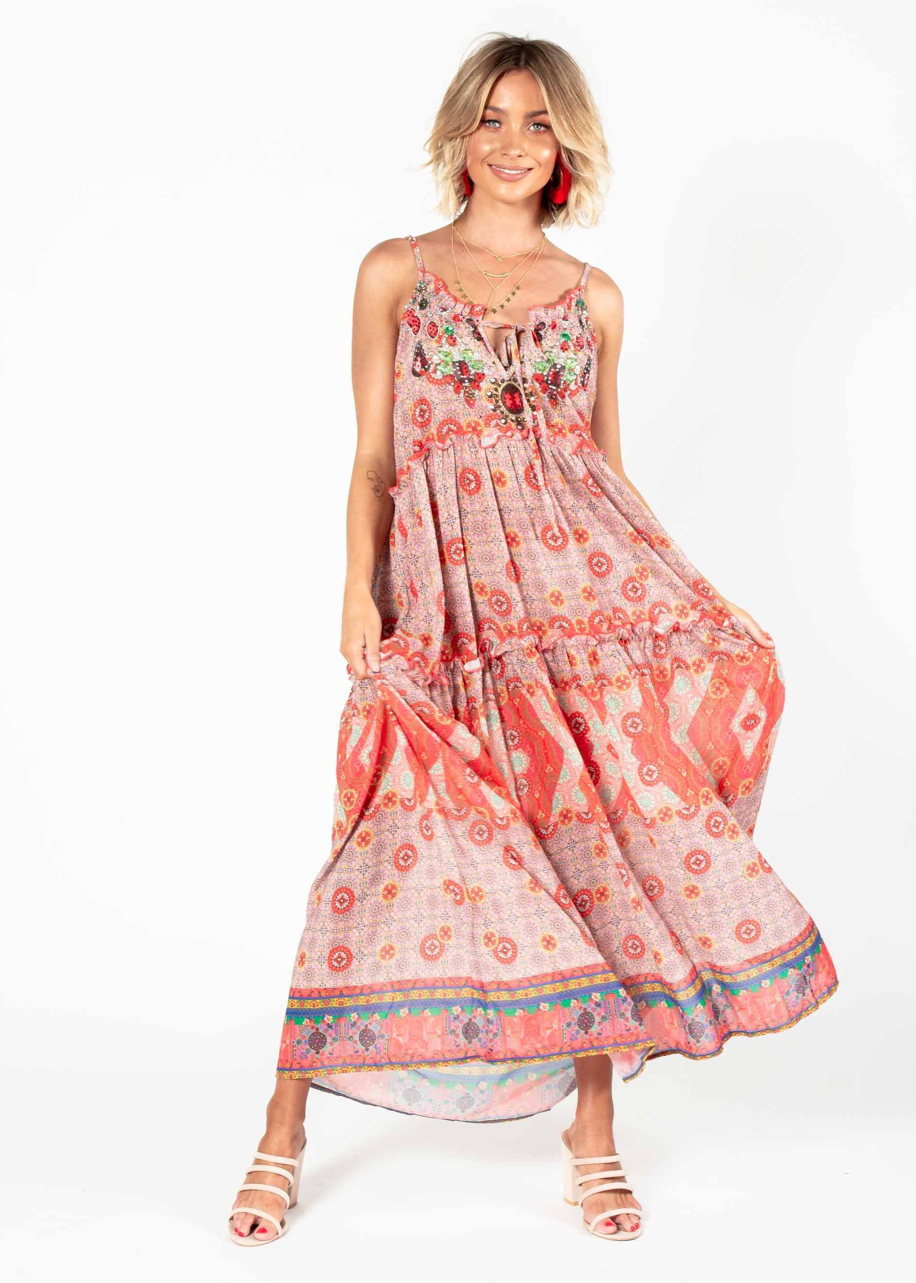 Chasing Moonlight Maxi Dress - Summer Spritz