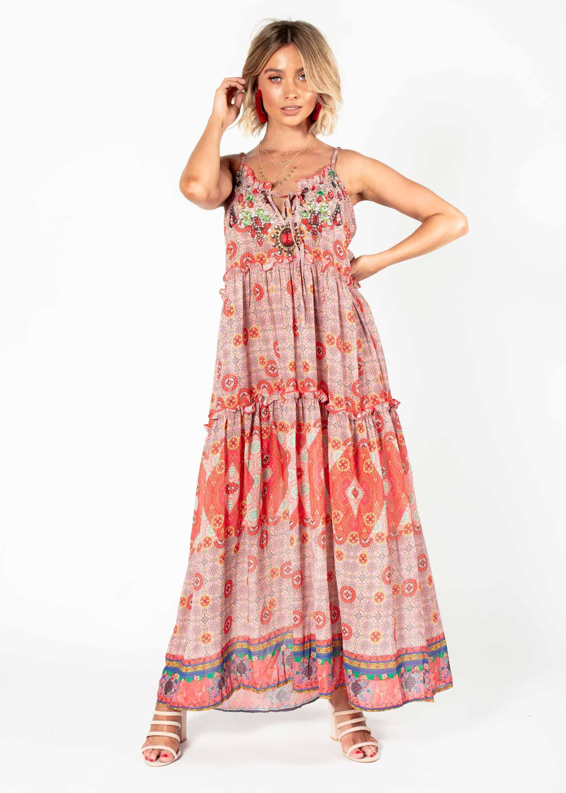 Chasing Moonlight Maxi Dress - Summer Spritz
