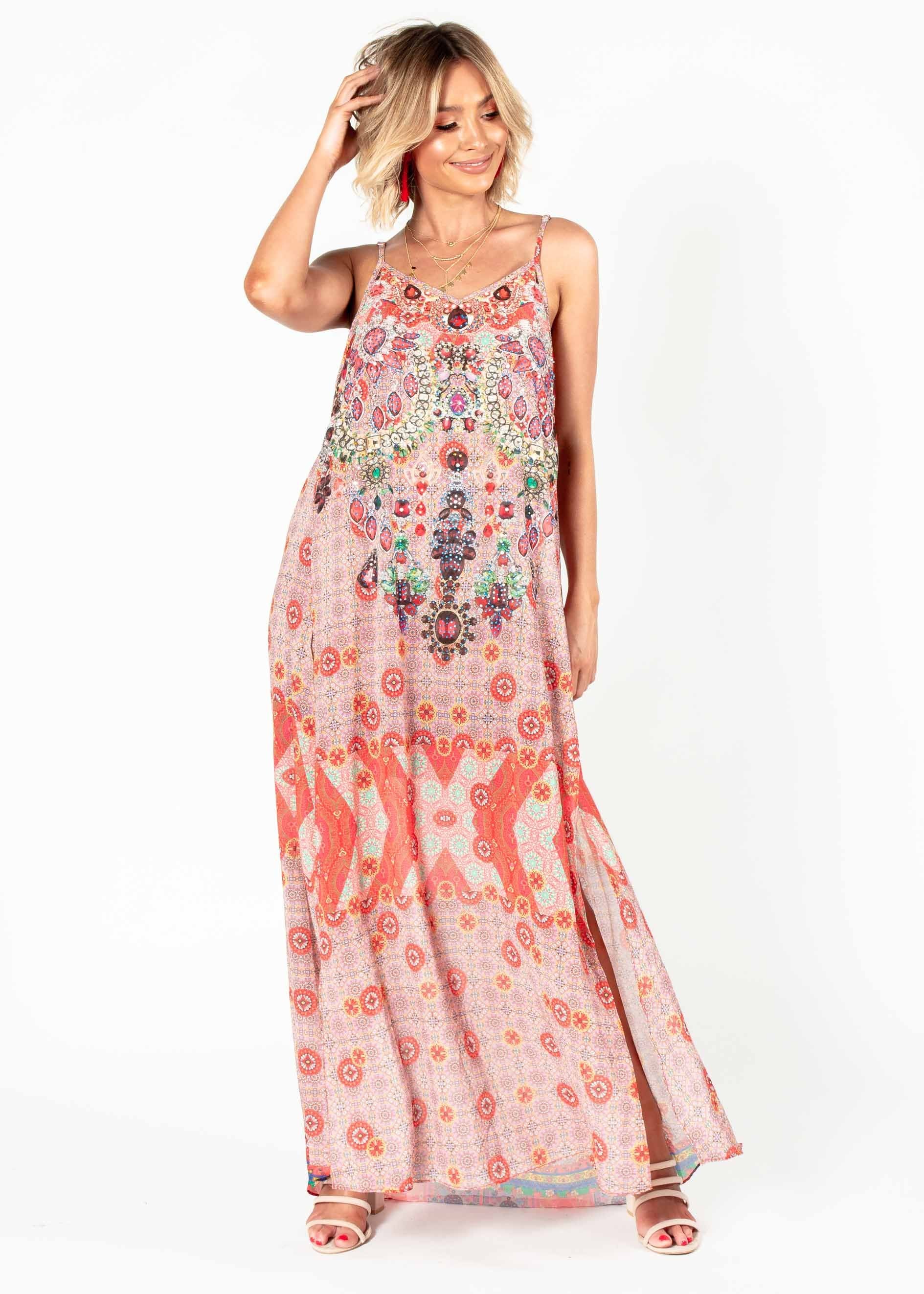 Lost Lotus Chiffon Maxi - Summer Spritz
