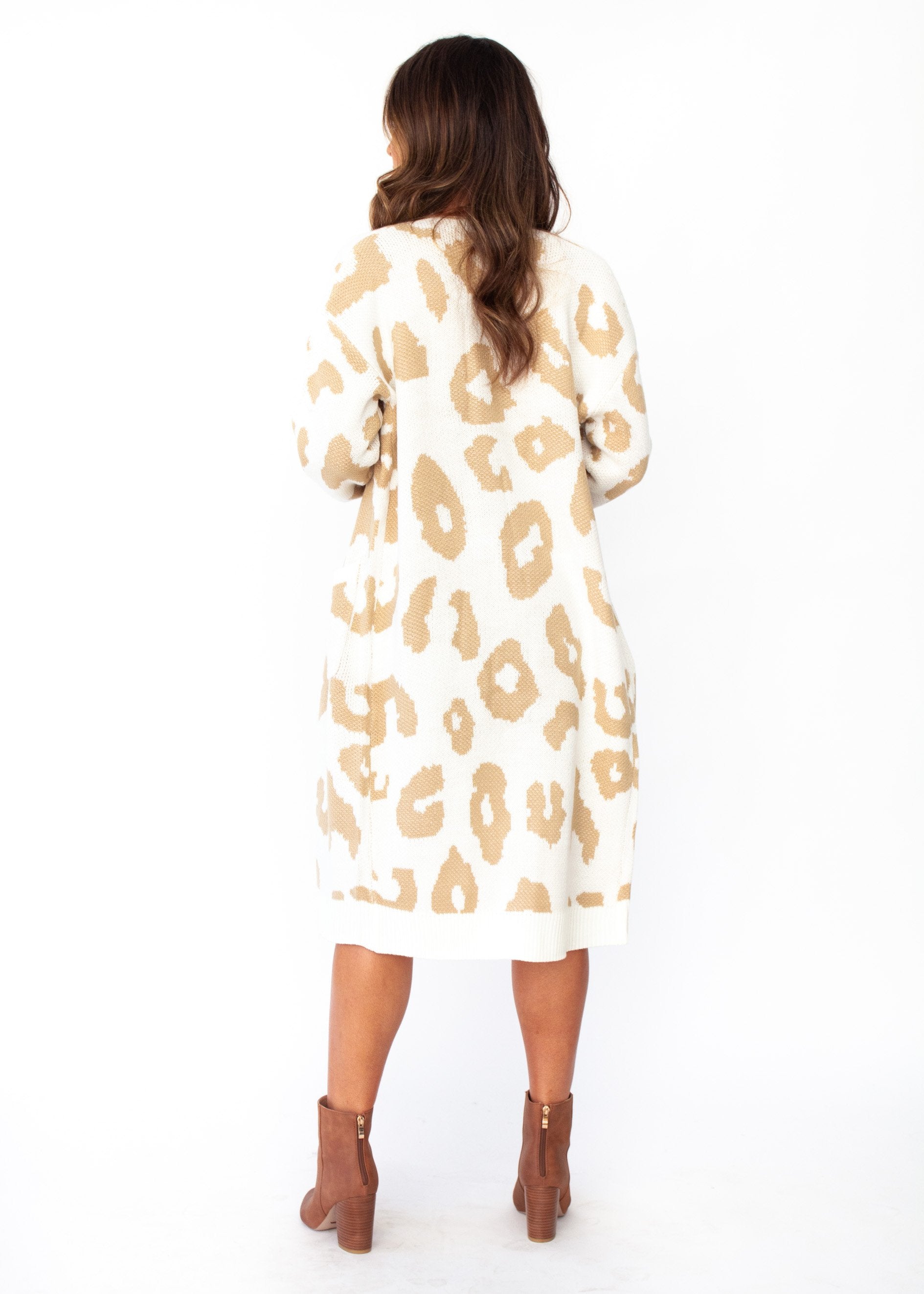 Only A Moment Cardigan - Cream Leopard