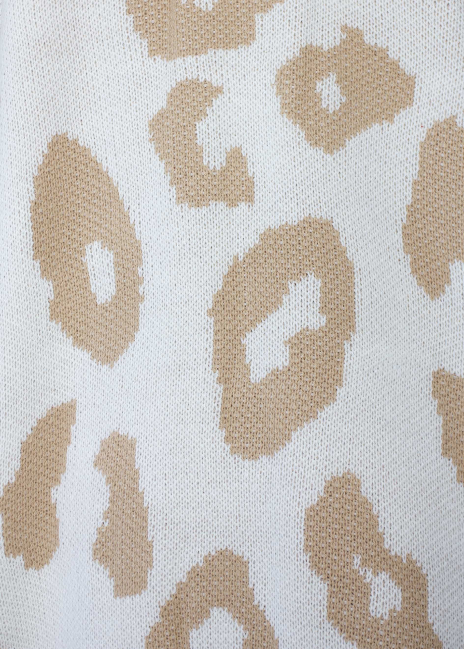 Only A Moment Cardigan - Cream Leopard