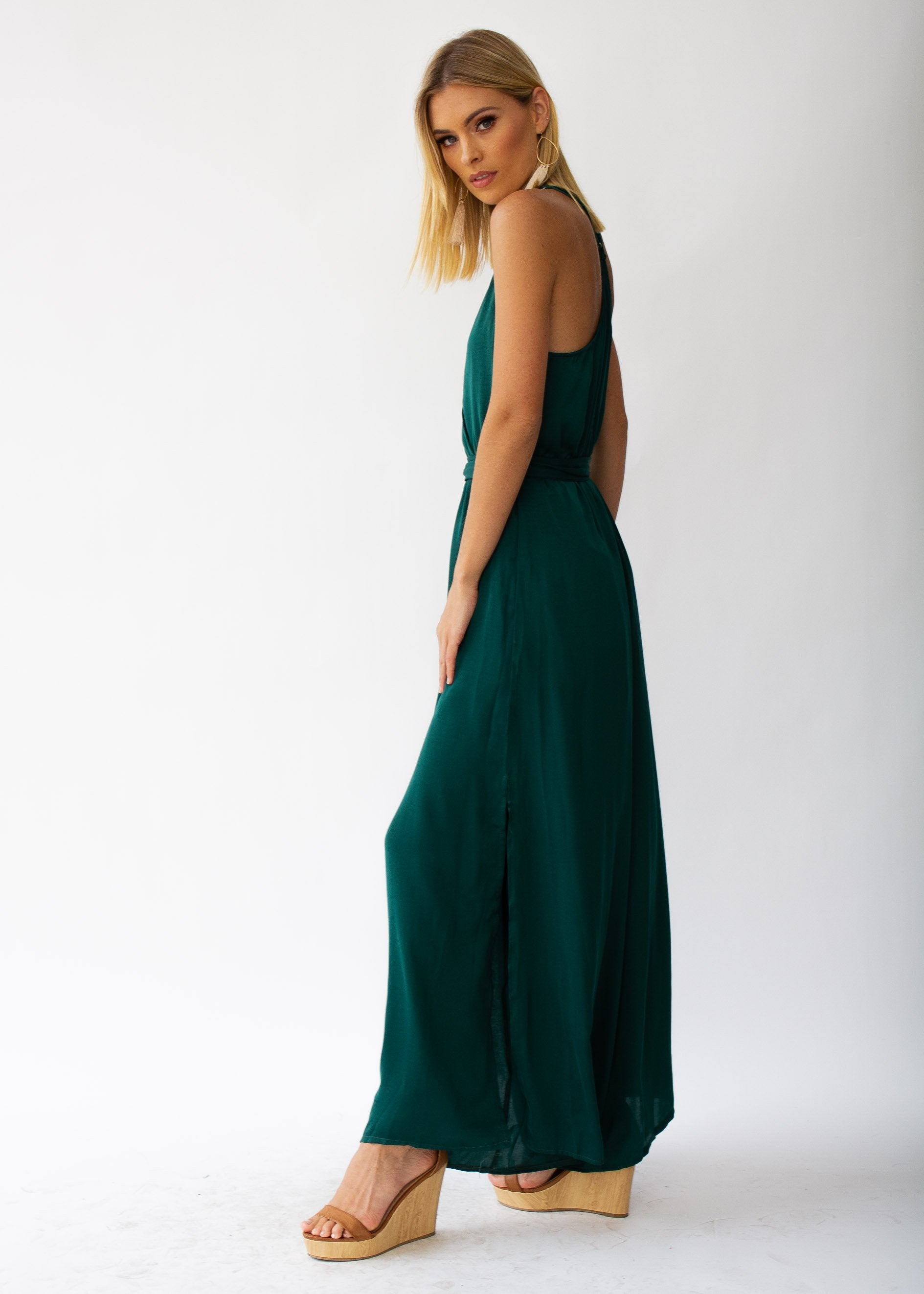 Losing Sight Pantsuit - Forest Green
