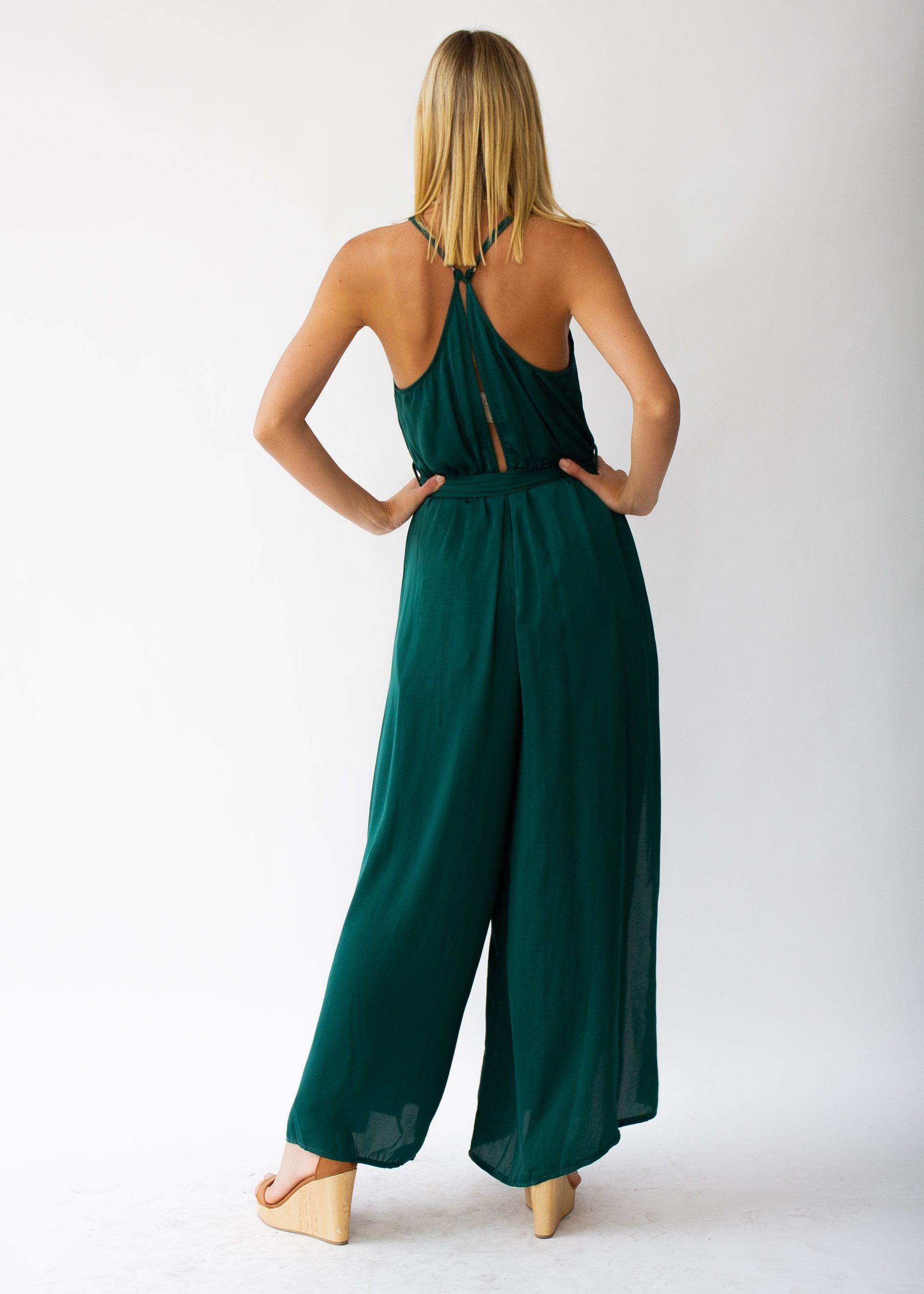Losing Sight Pantsuit - Forest Green