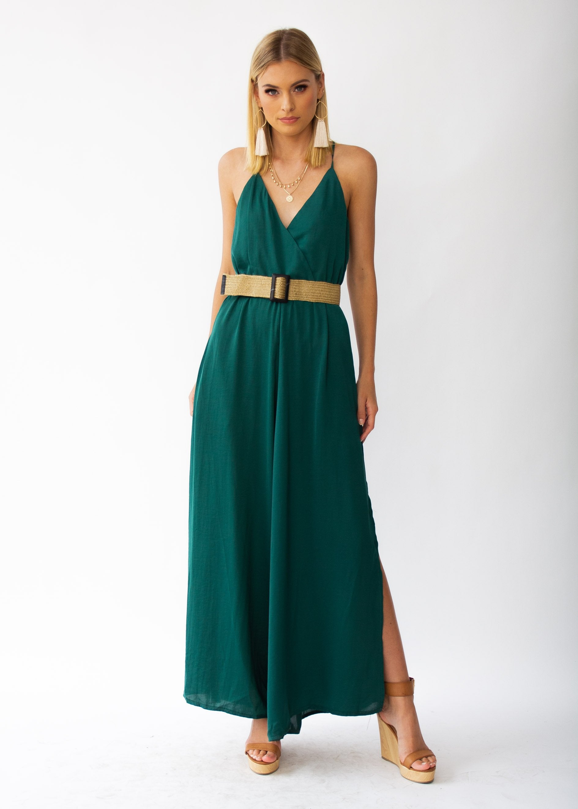Losing Sight Pantsuit - Forest Green
