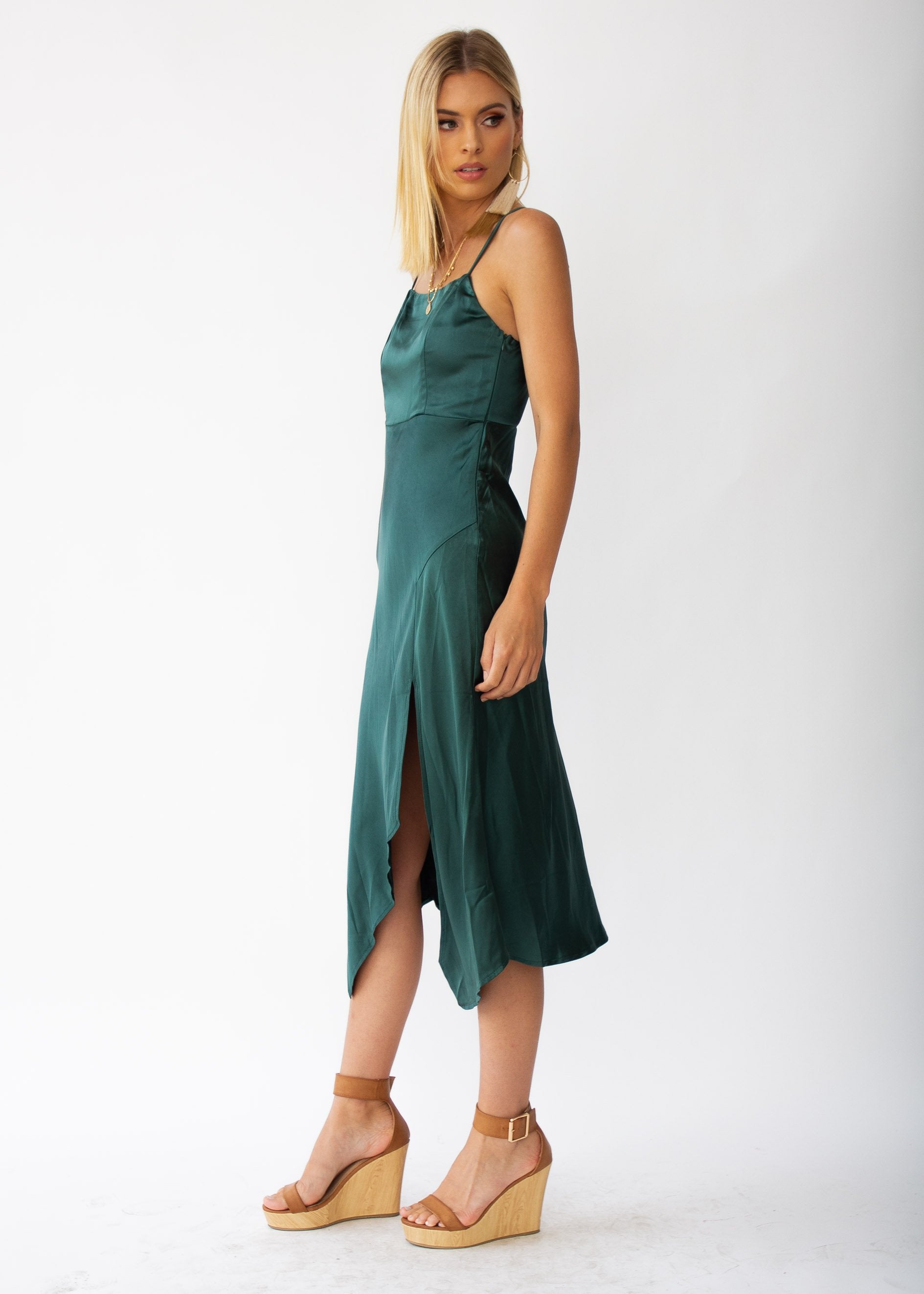 Firestarter Midi Dress - Emerald