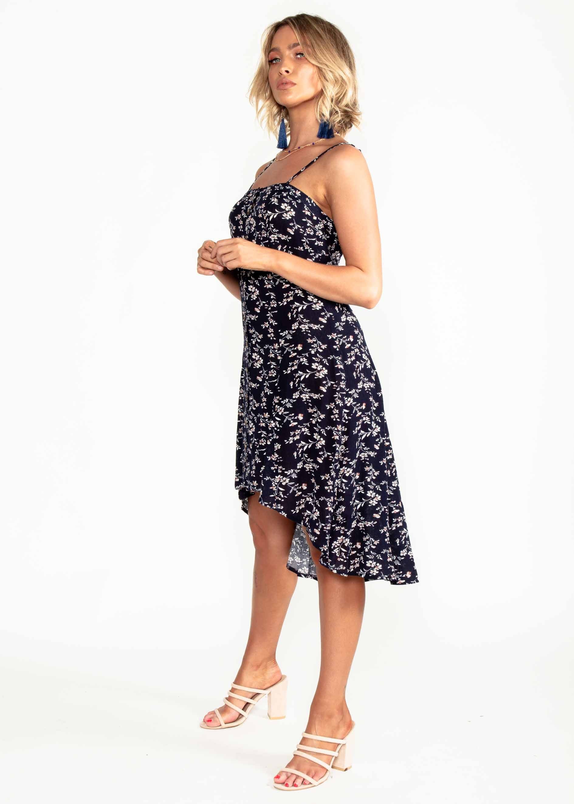 Sole Midi Dress - Navy Floral