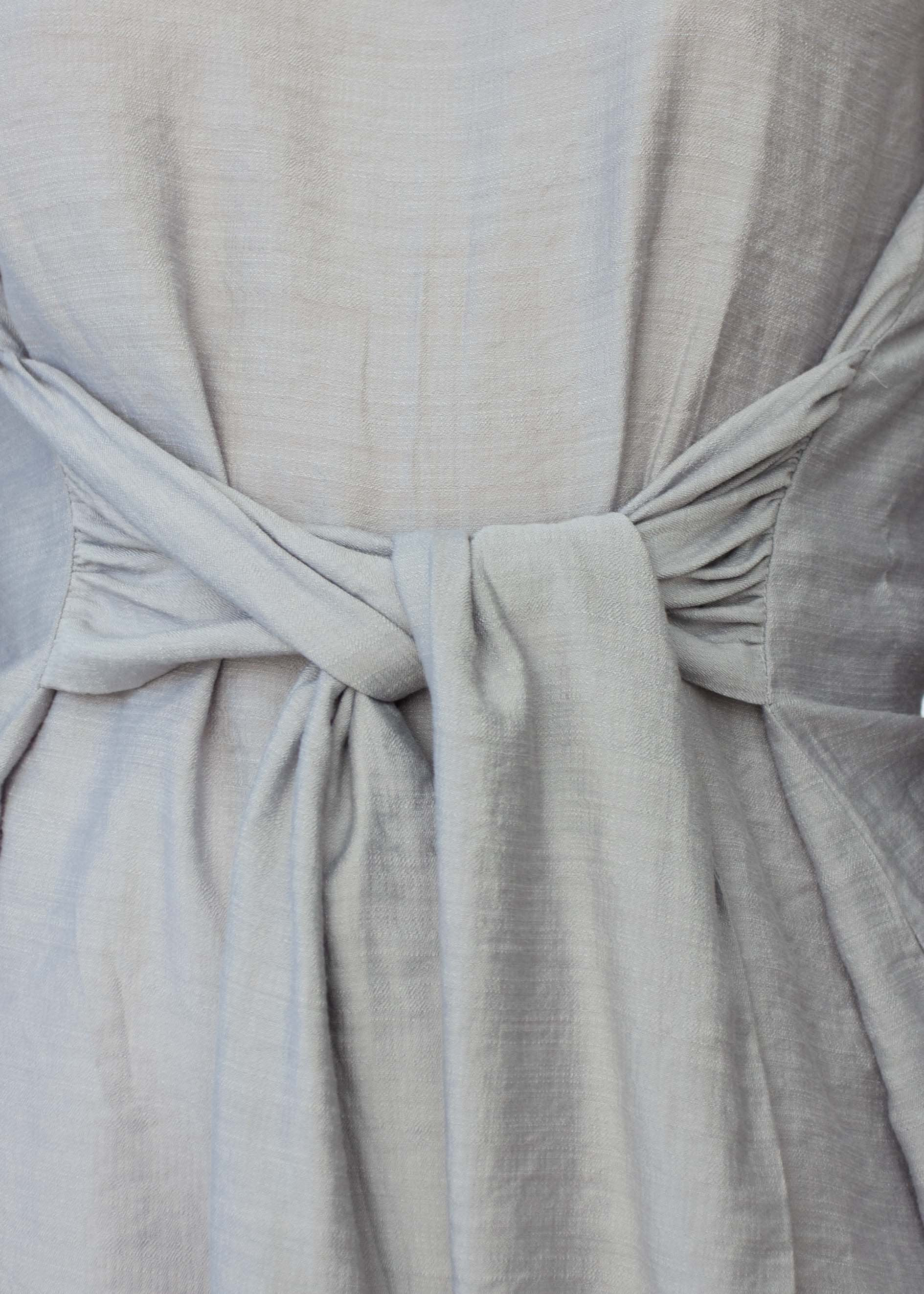 Born To Dare Tie Blouse - Frost