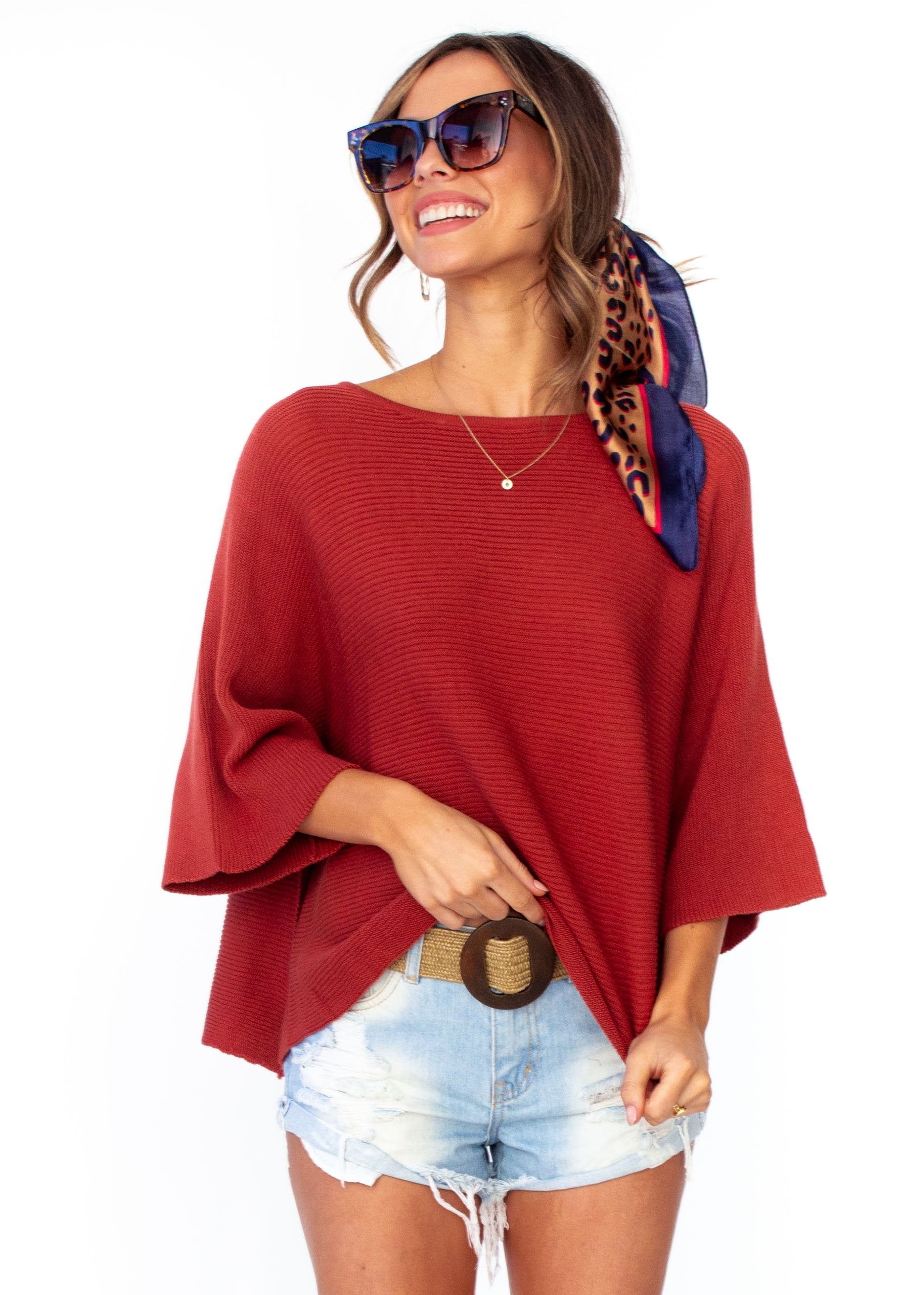 Women's Born Free Sweater - Rust