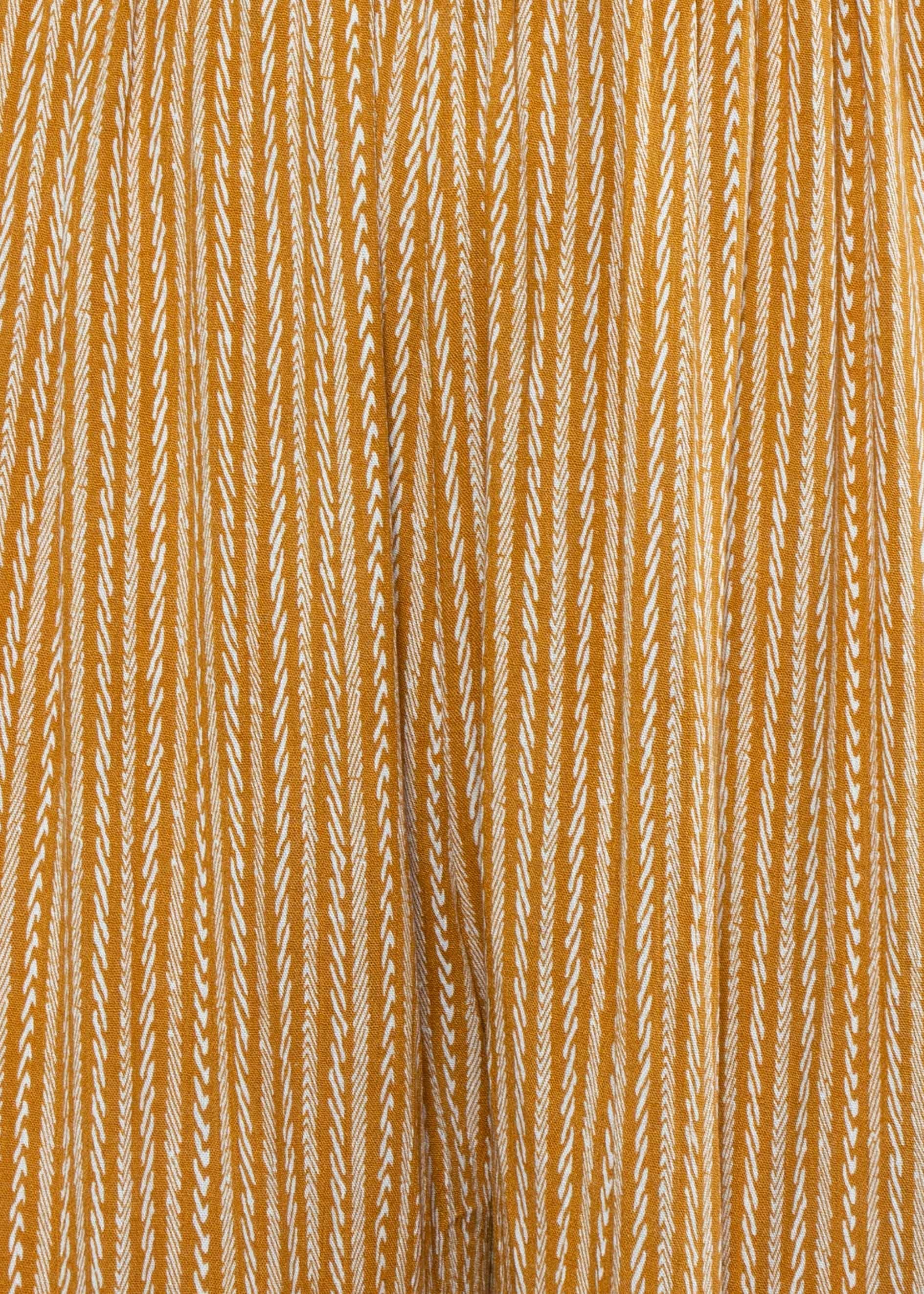 Dream Big Strapless Pantsuit w/ Tie - Mustard Print