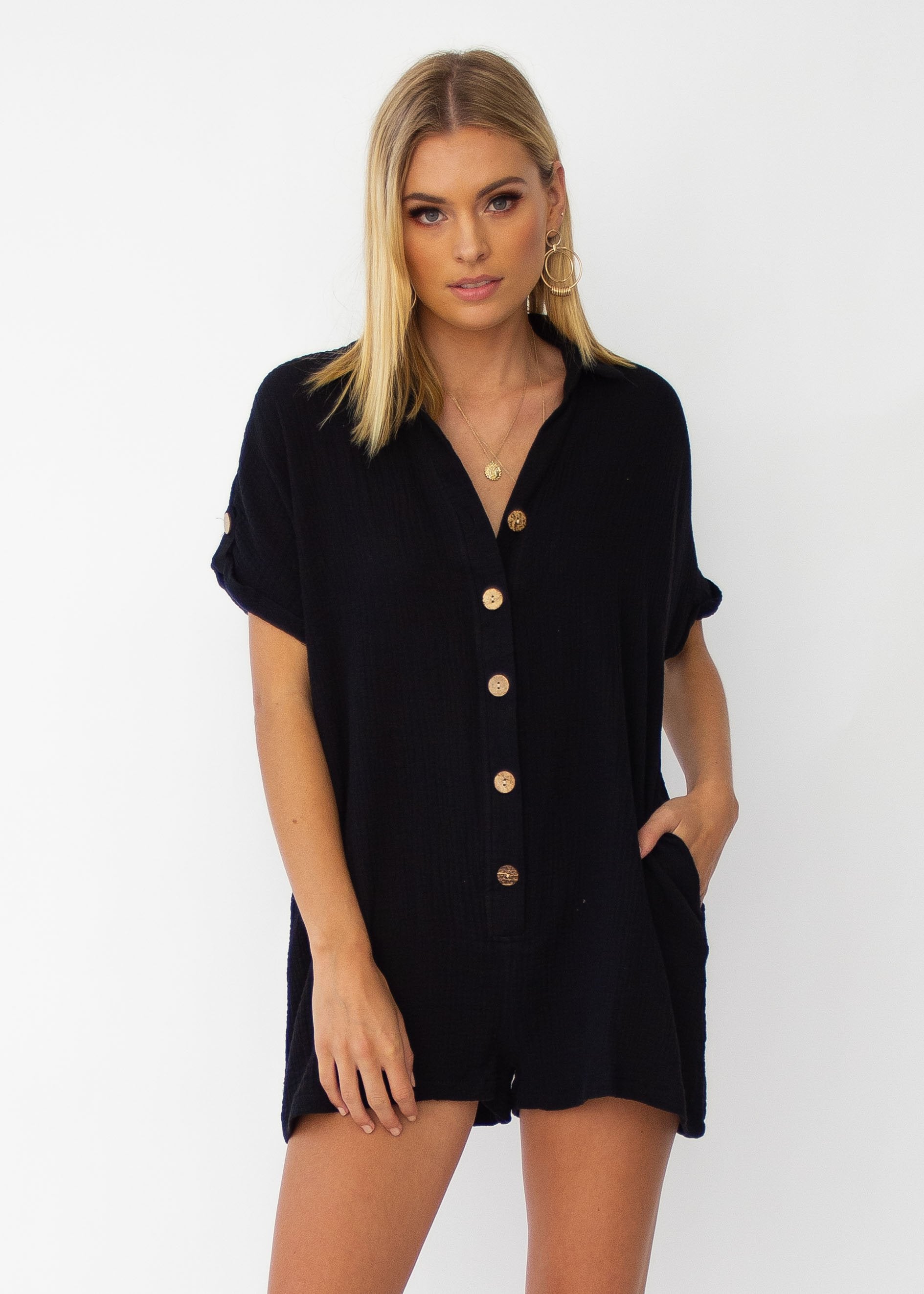 Amalie Playsuit - Black