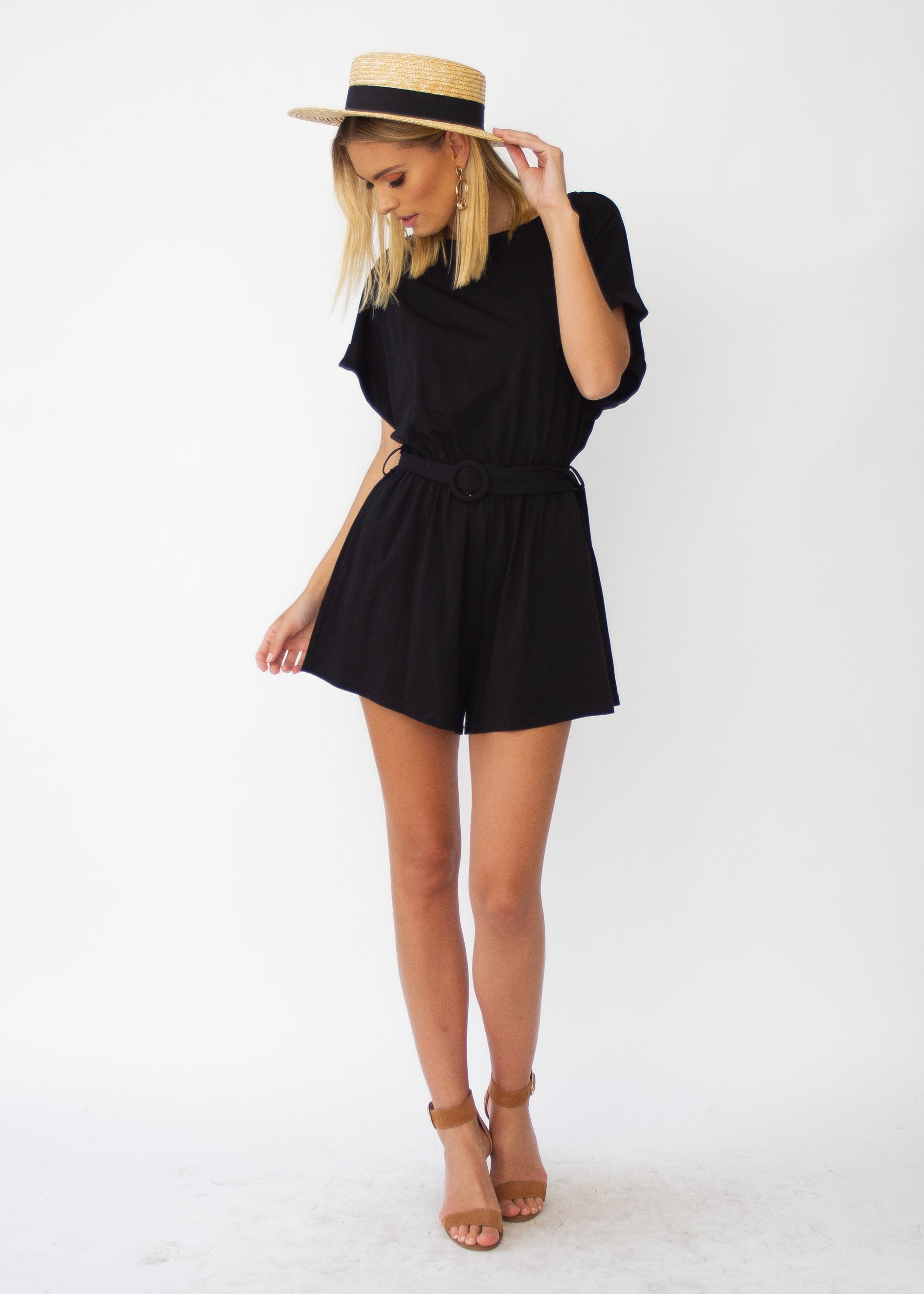 Piece Of Me Playsuit - Black