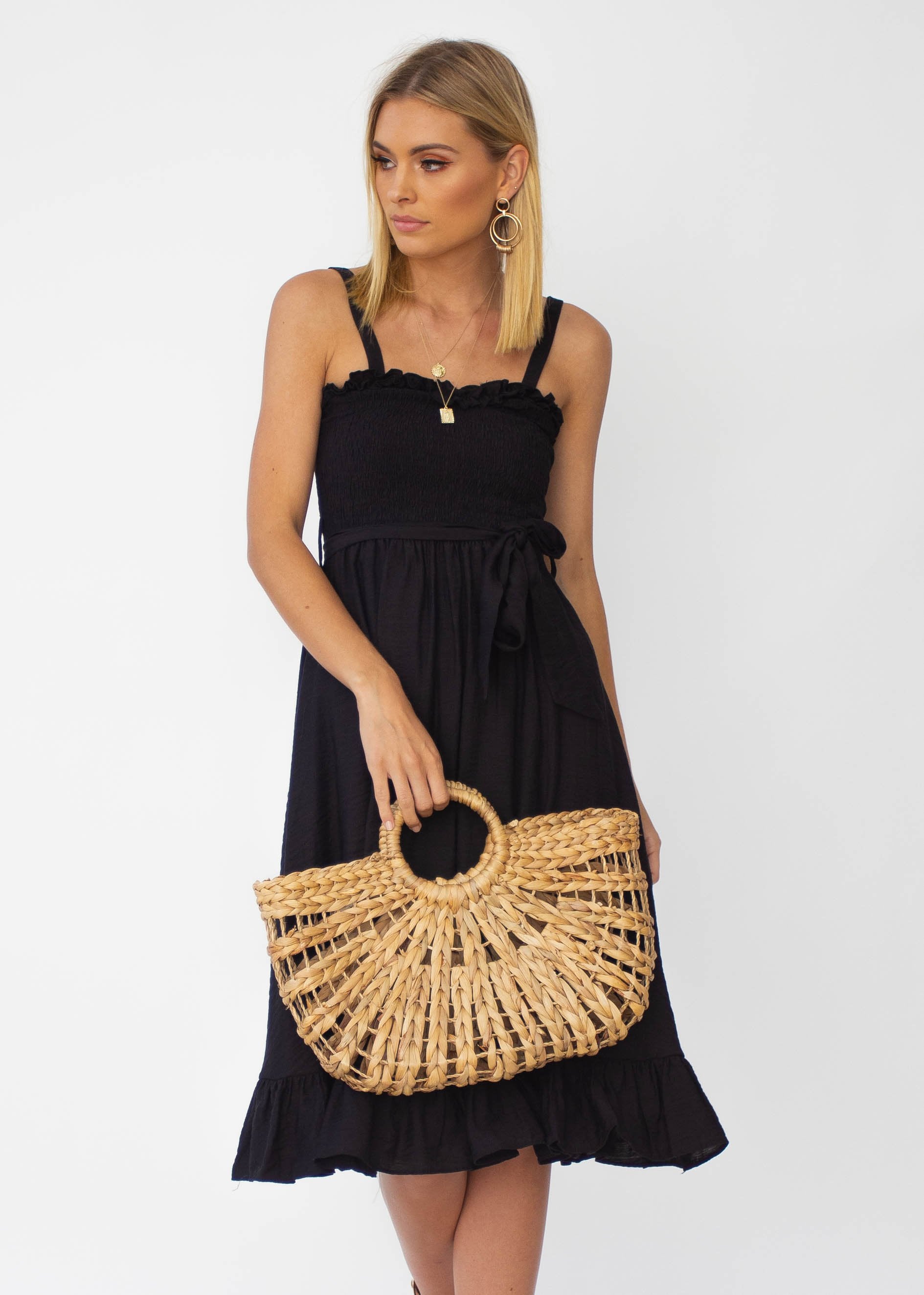 Great Escape Midi Dress - Black