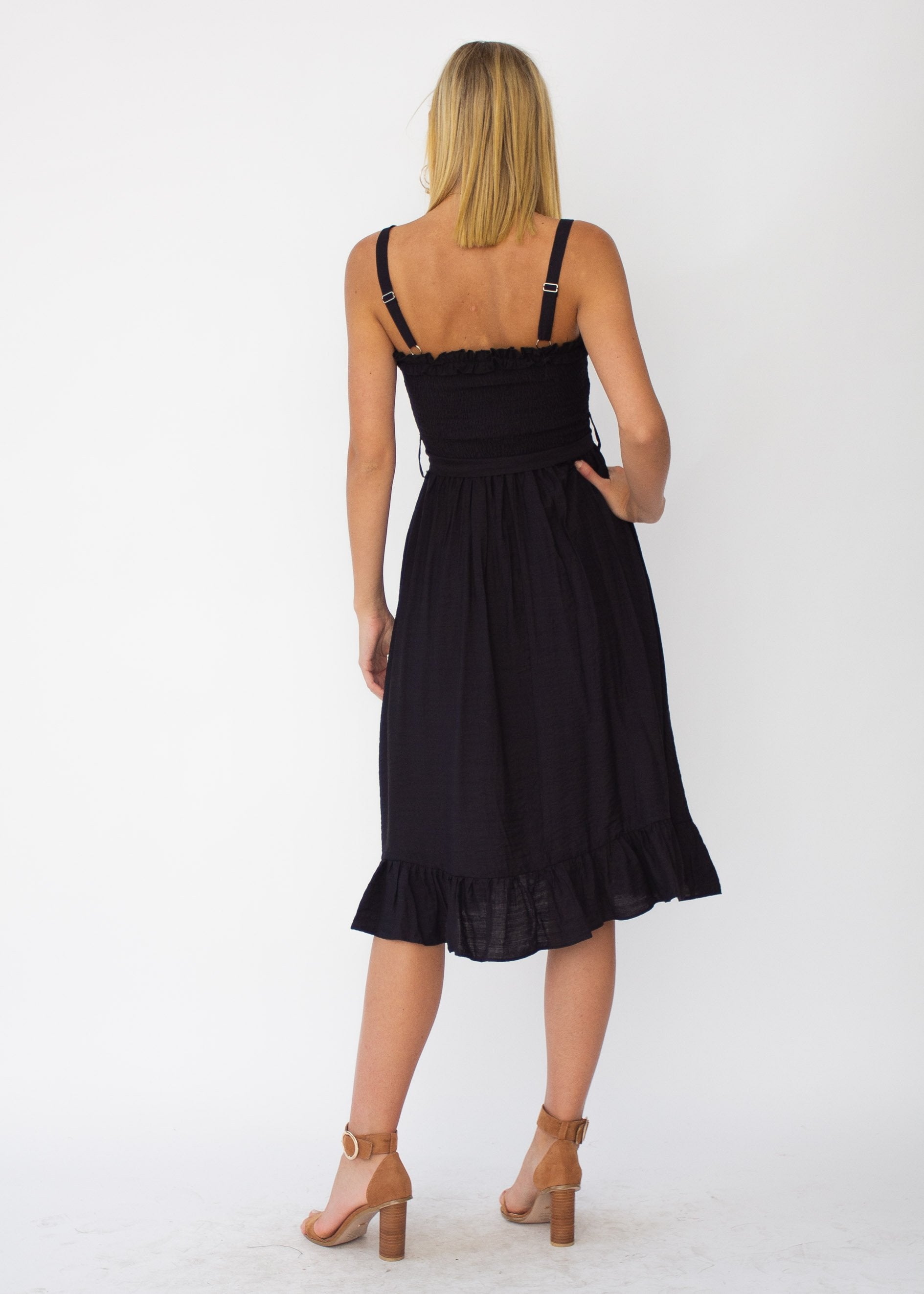 Great Escape Midi Dress - Black