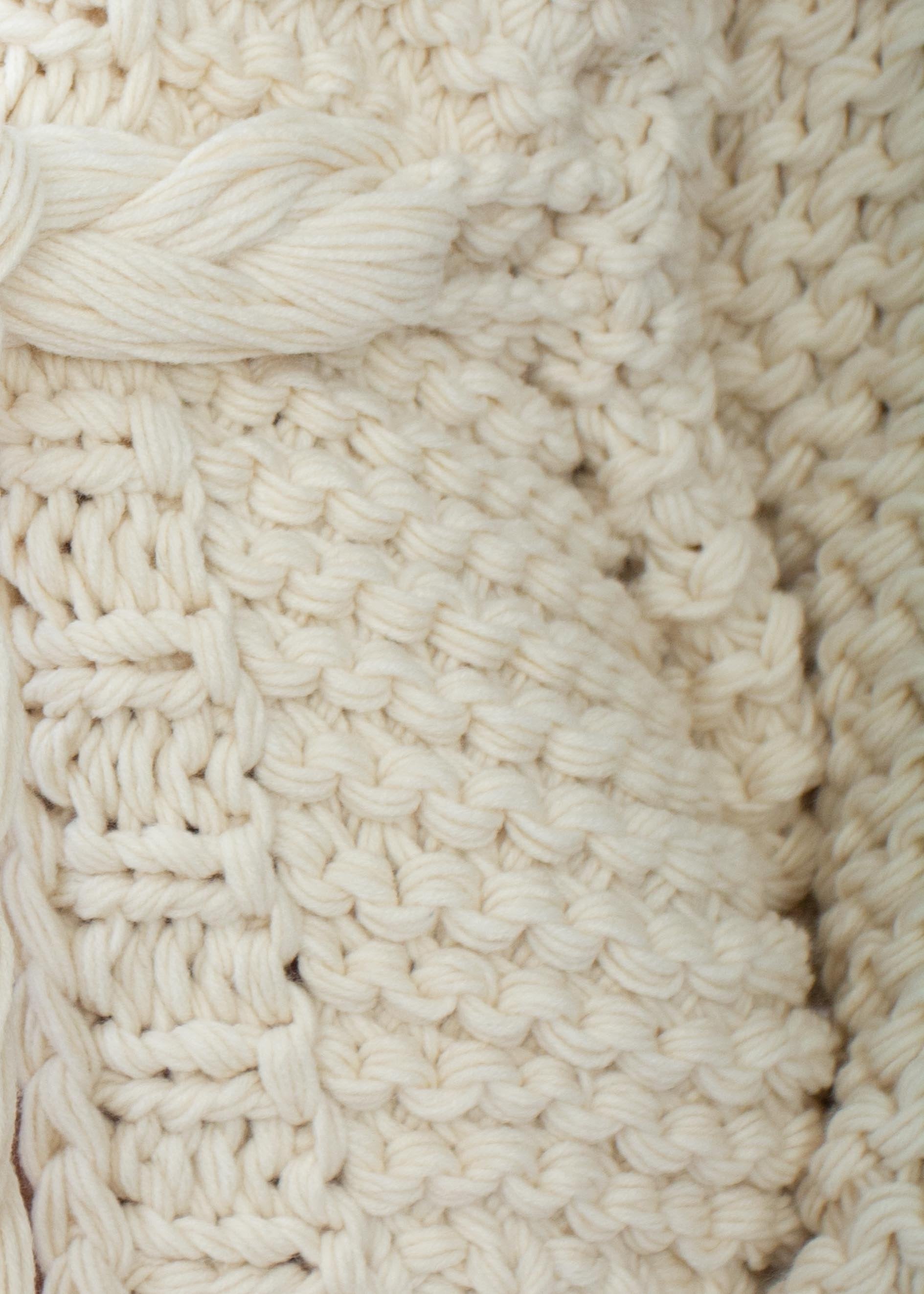 Riley Chunky Knit Cardi - Cream