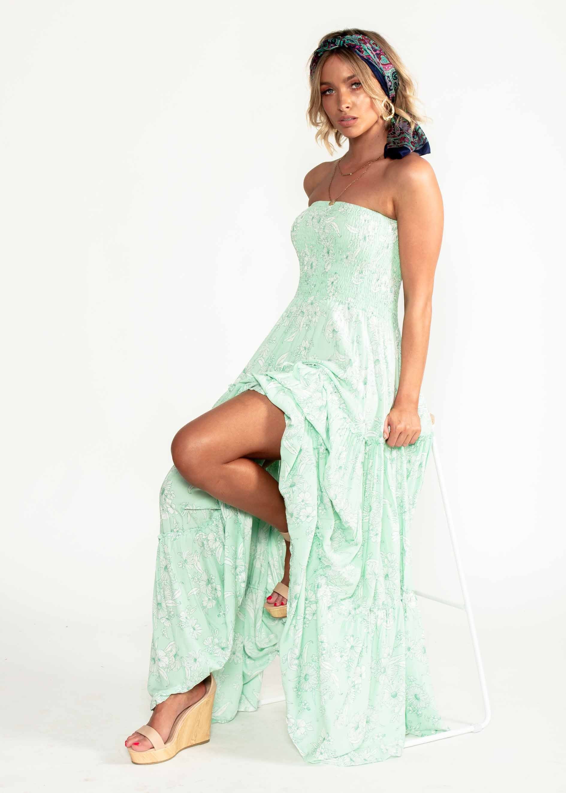 Salsa Strapless Maxi Dress - Summer Breeze
