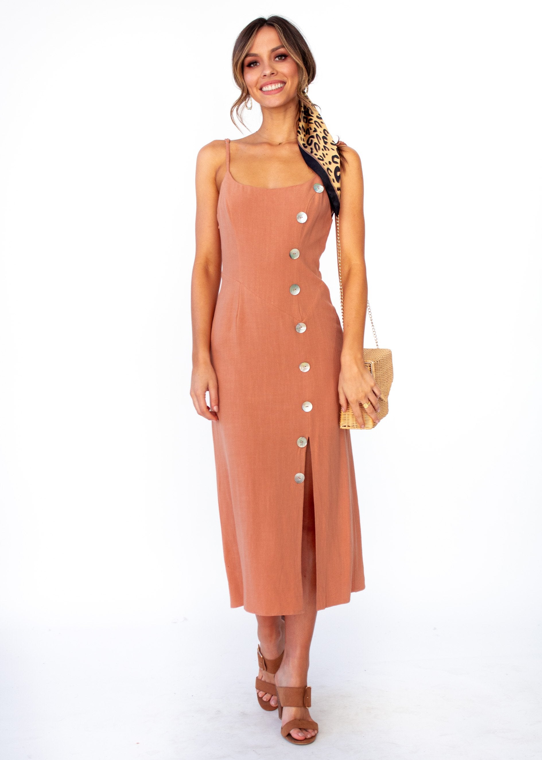 Saoirse Midi Dress - Tan