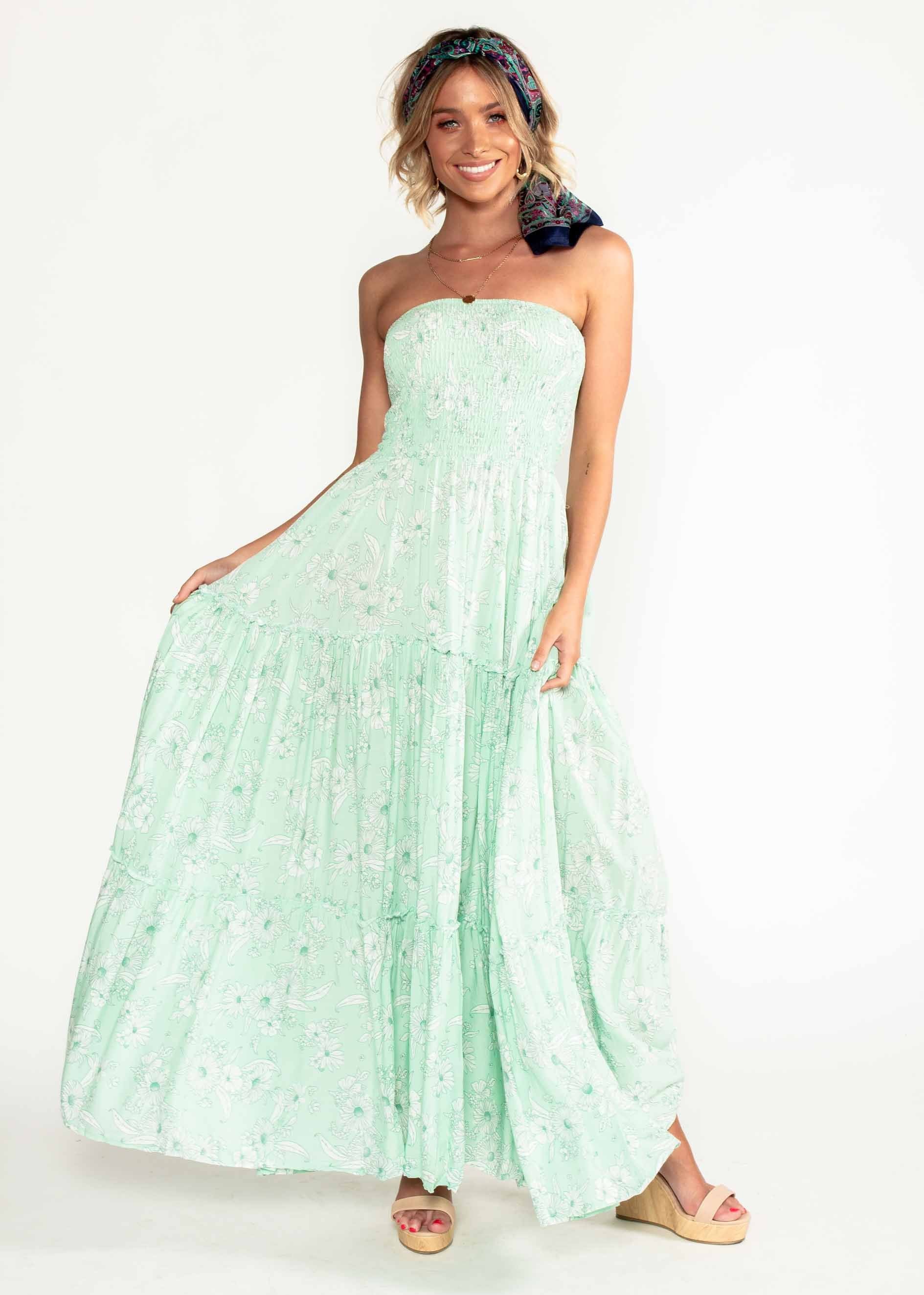 Salsa Strapless Maxi Dress - Summer Breeze