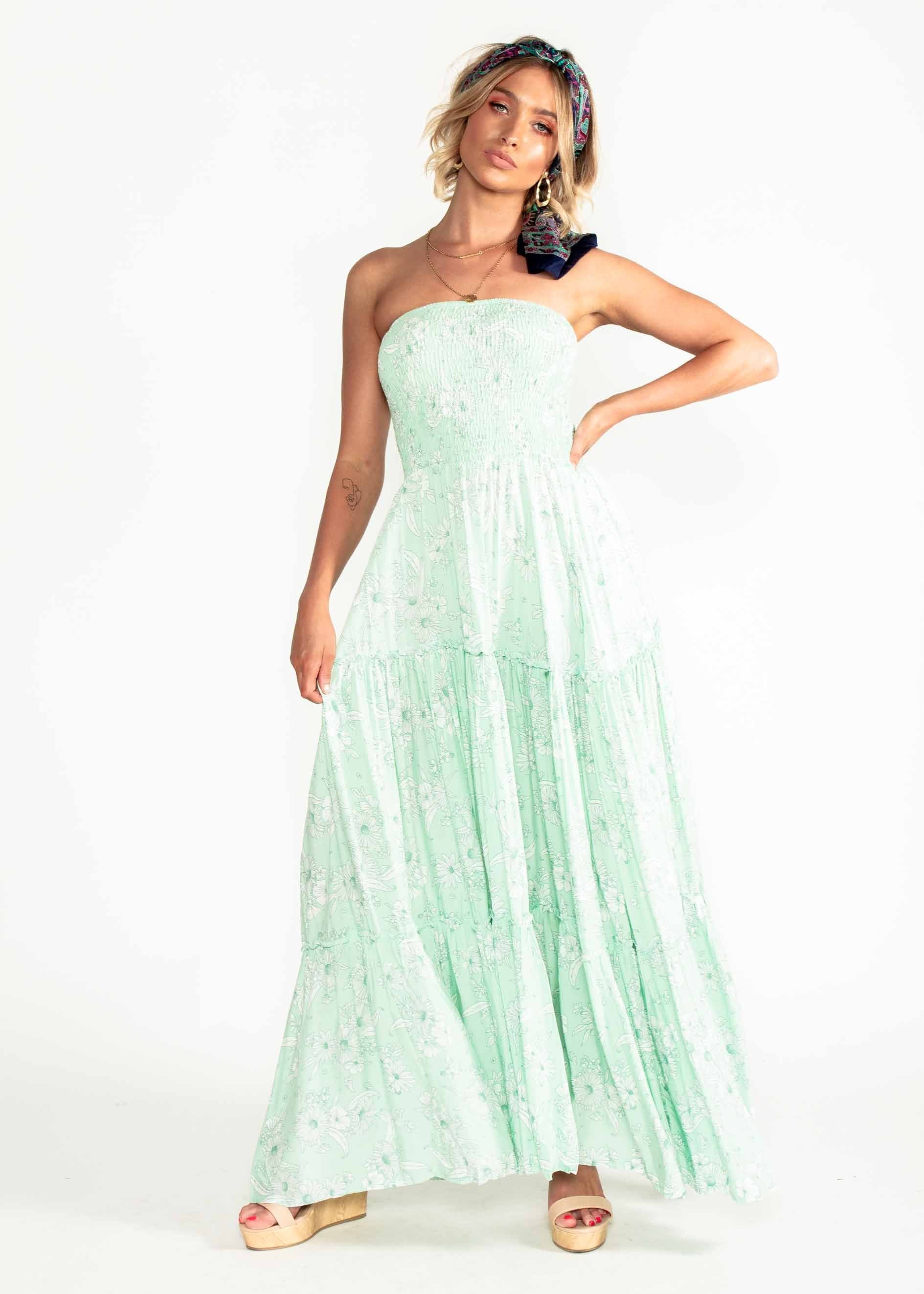 Salsa Strapless Maxi Dress - Summer Breeze