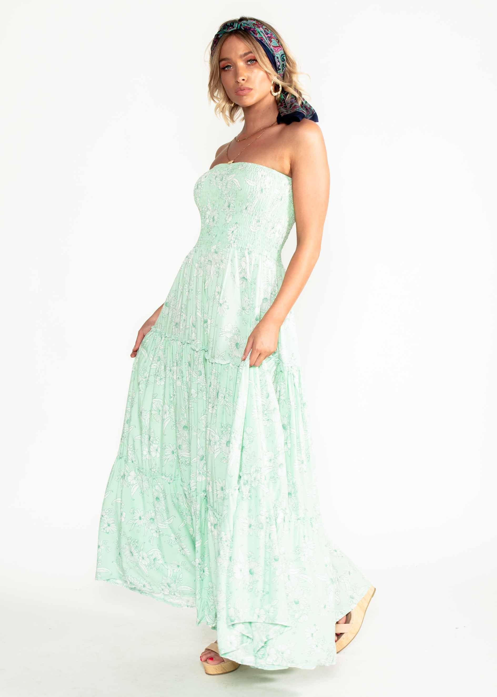 Salsa Strapless Maxi Dress - Summer Breeze