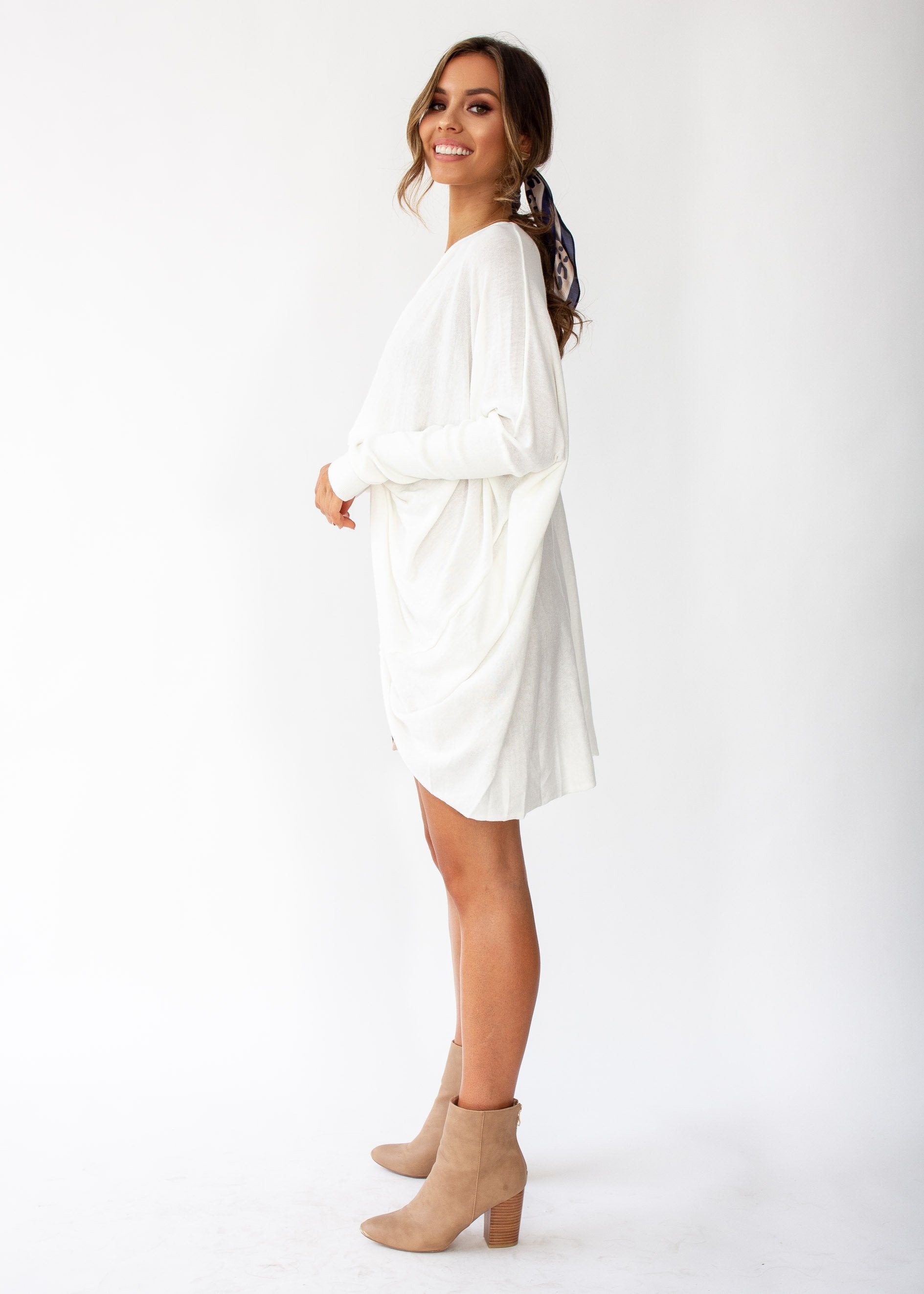 Daytona Twist Knit Top - Cream