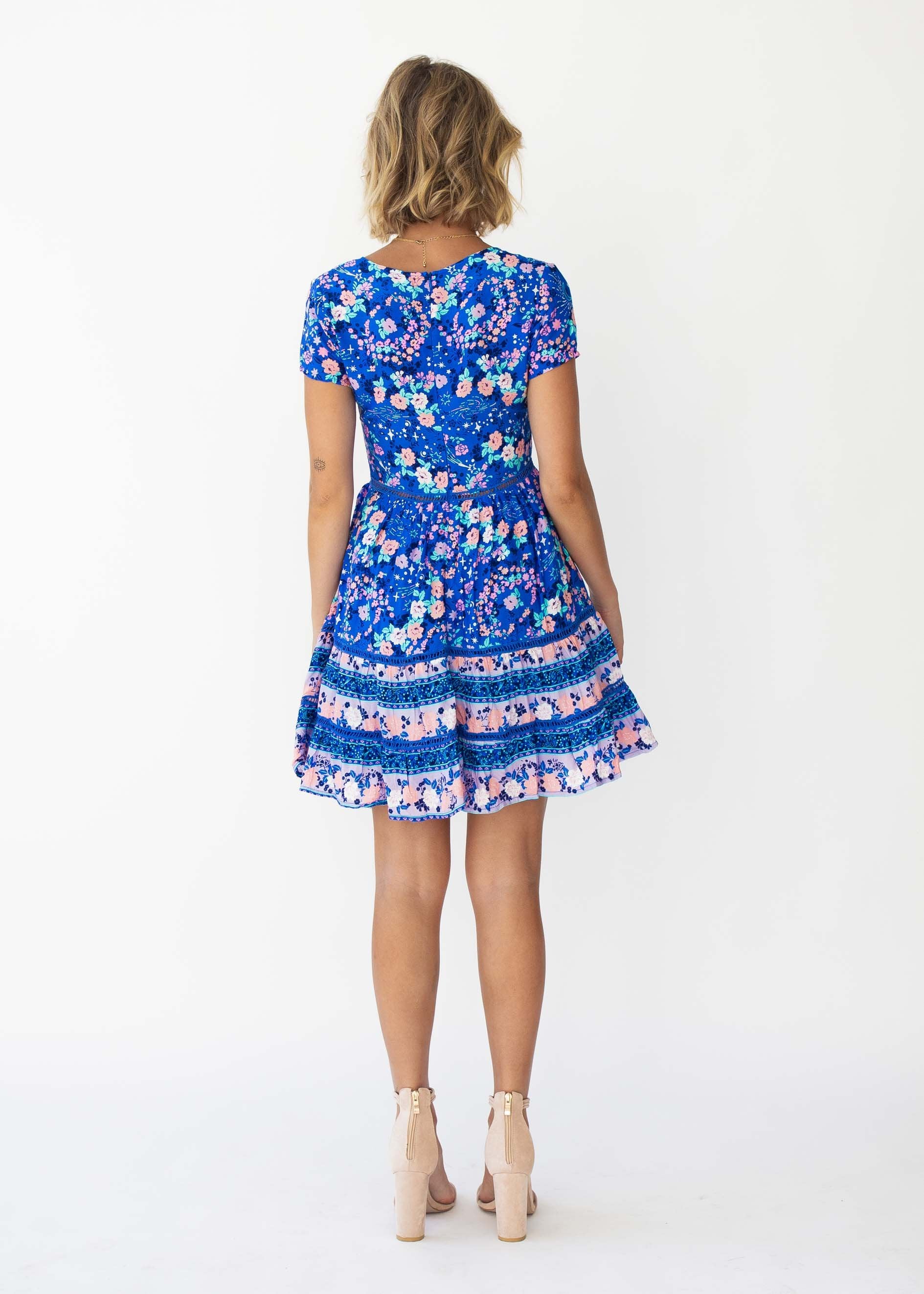 Evie Swing Dress - Sapphire