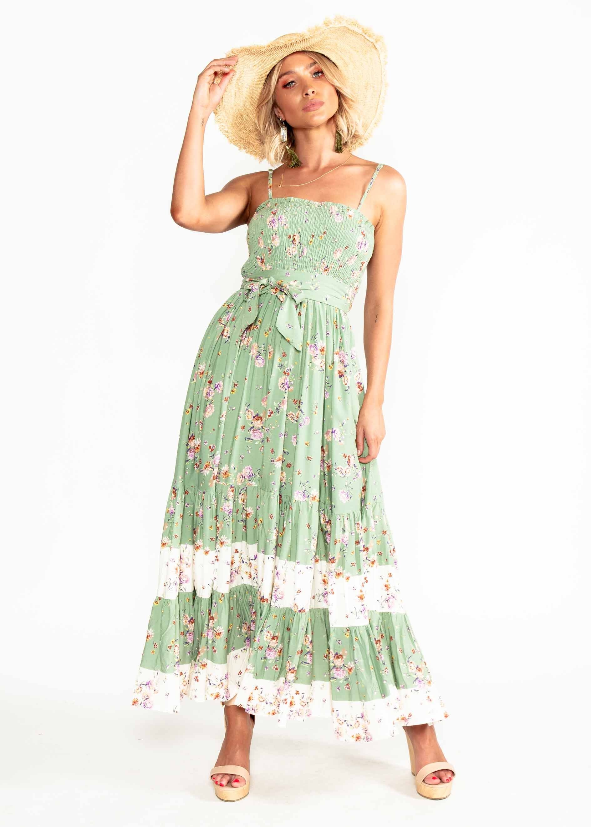 Rimu Maxi Dress w/ Tie - Betsy
