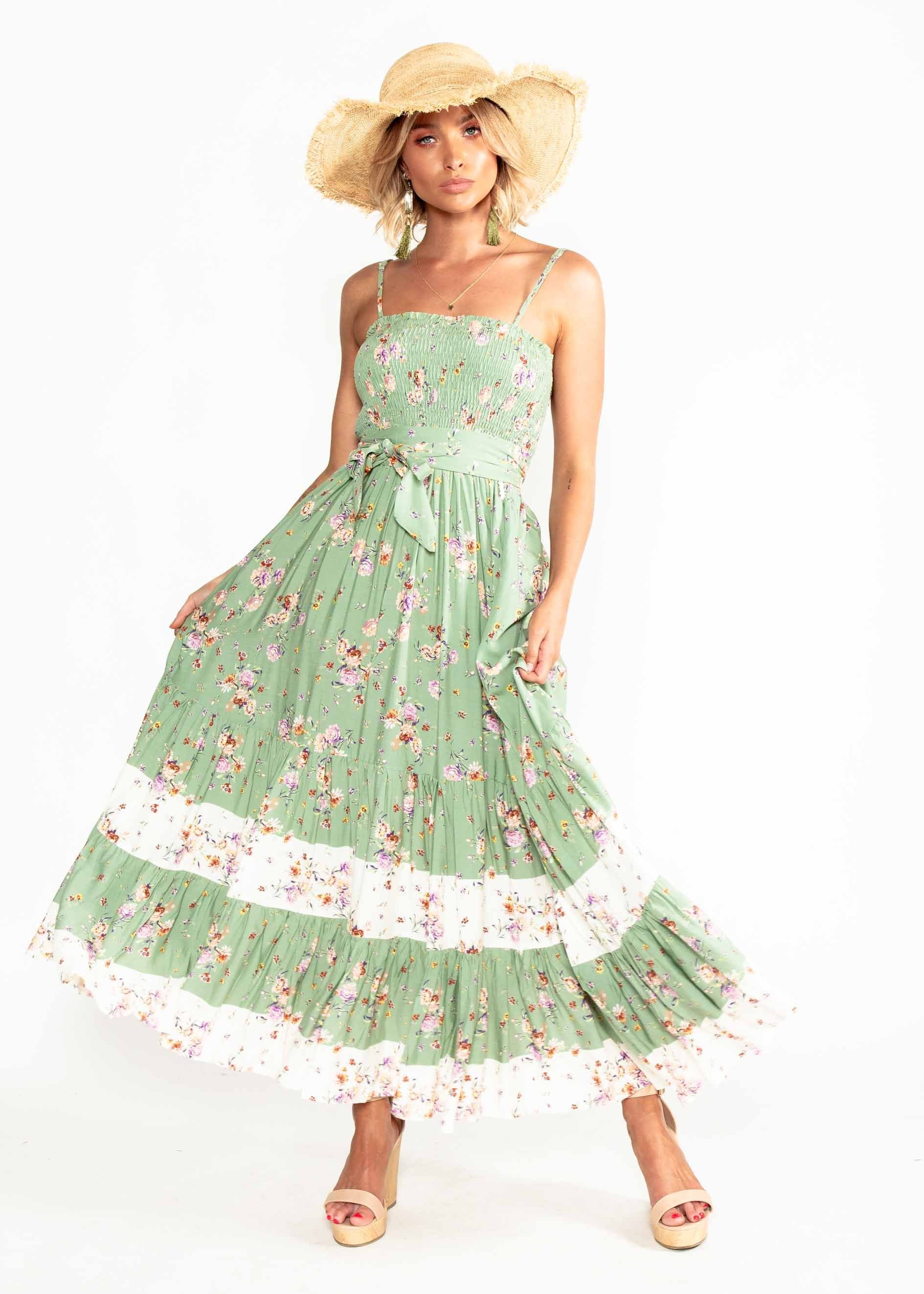 Rimu Maxi Dress w/ Tie - Betsy