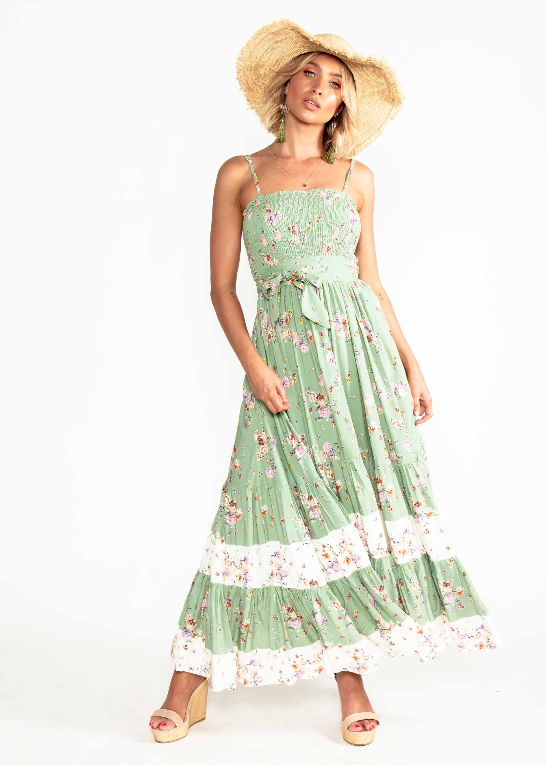 Rimu Maxi Dress w/ Tie - Betsy