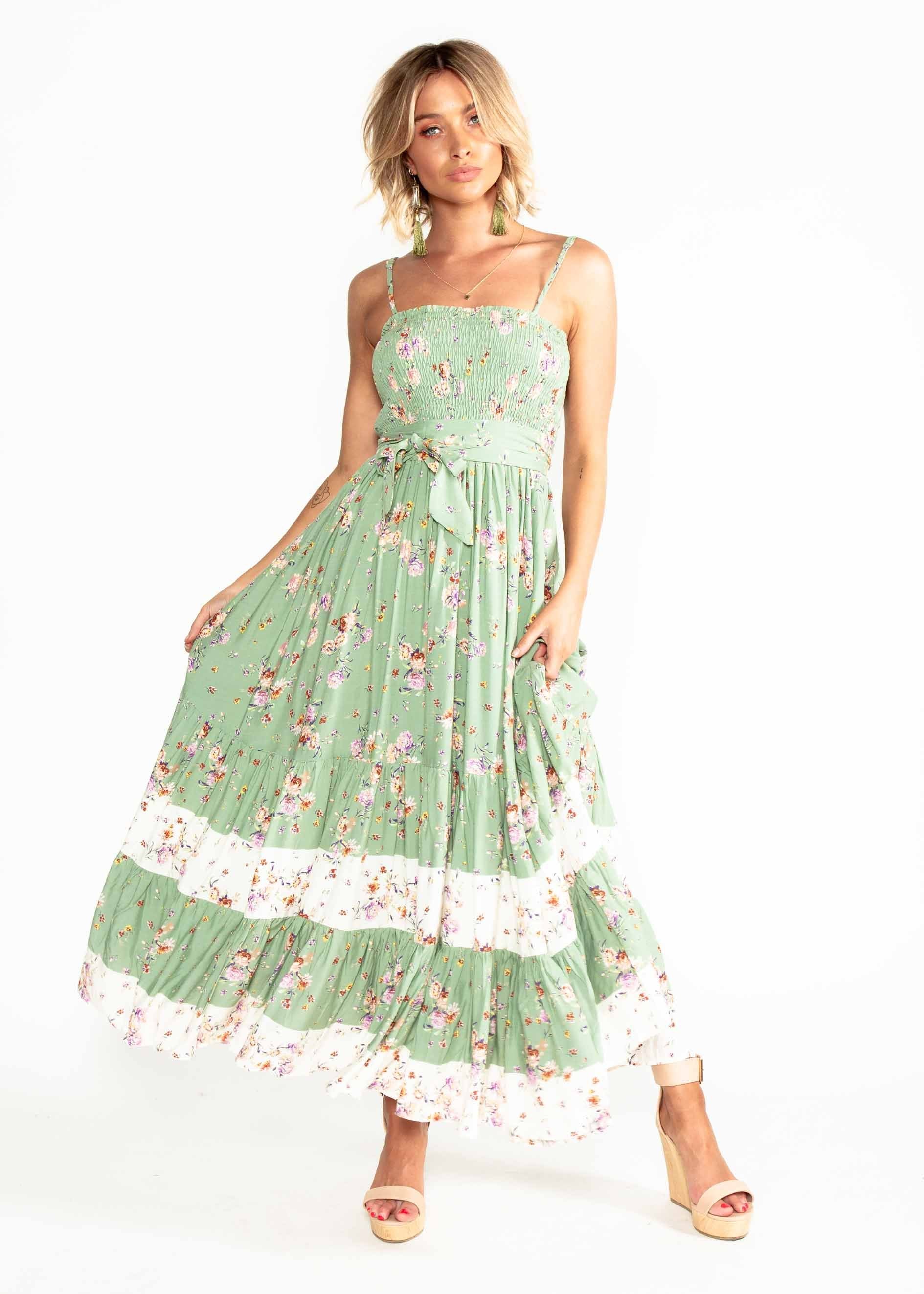 Rimu Maxi Dress w/ Tie - Betsy