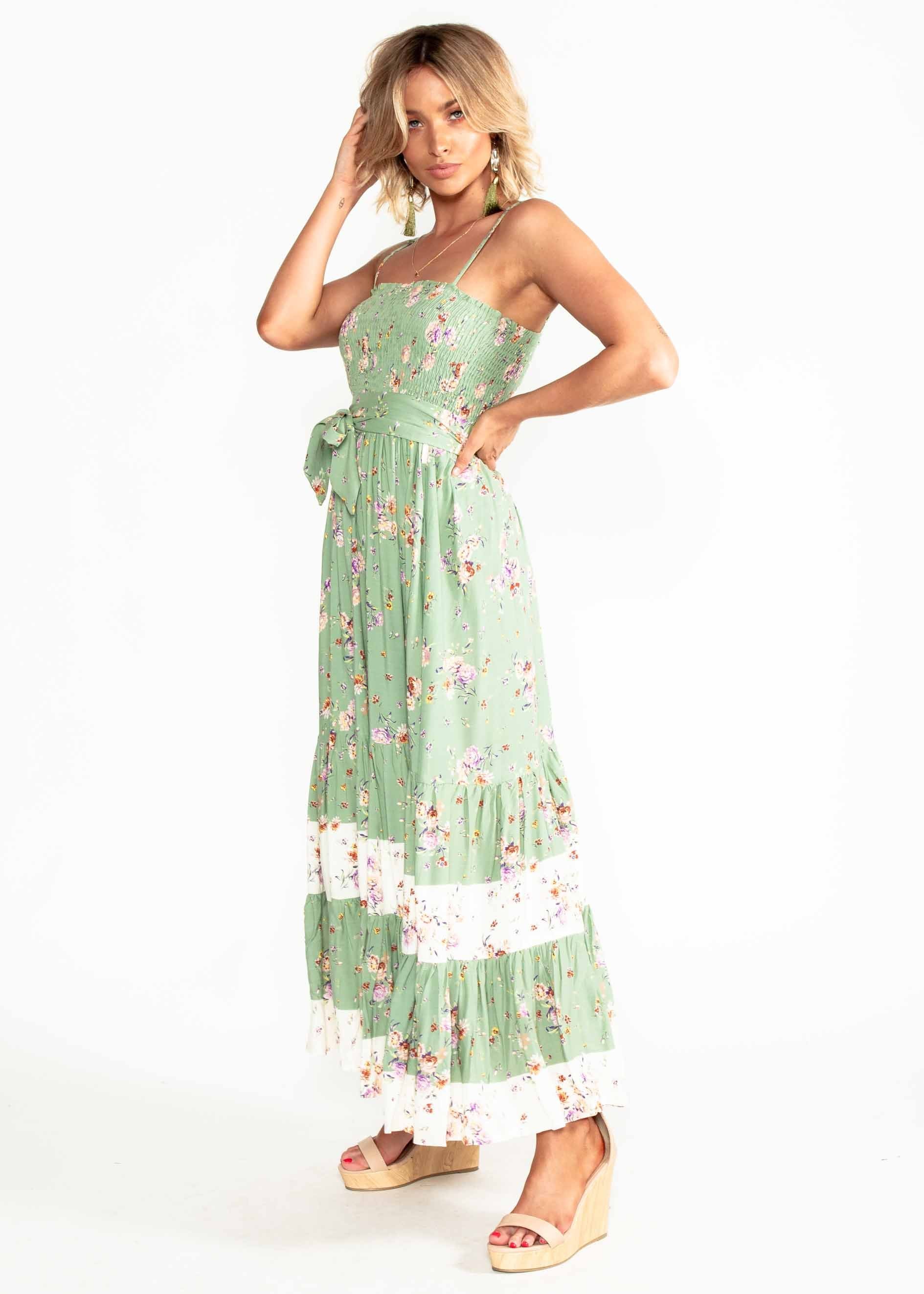 Rimu Maxi Dress w/ Tie - Betsy