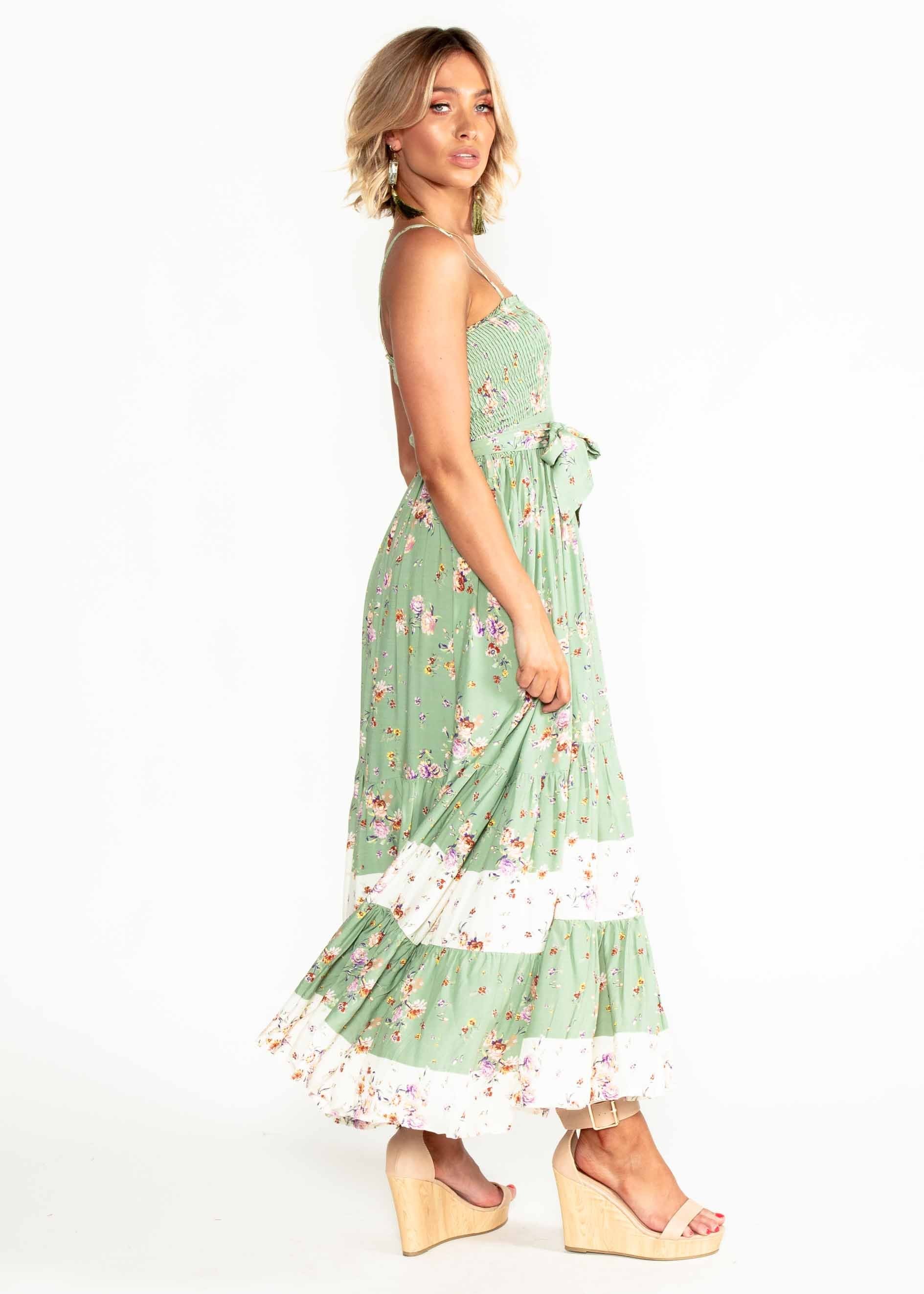 Rimu Maxi Dress w/ Tie - Betsy
