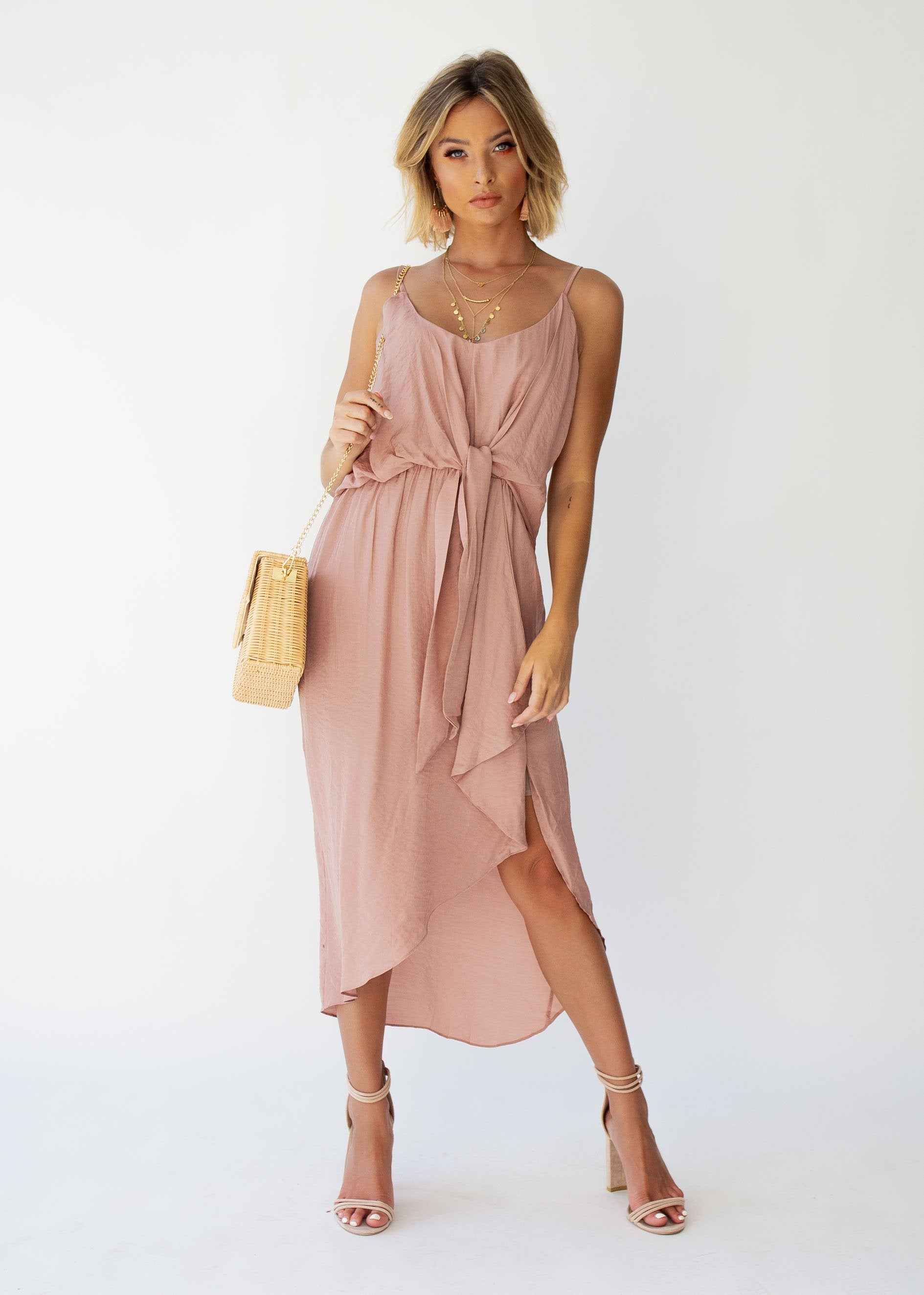 Arietta Midi Dress - Blush