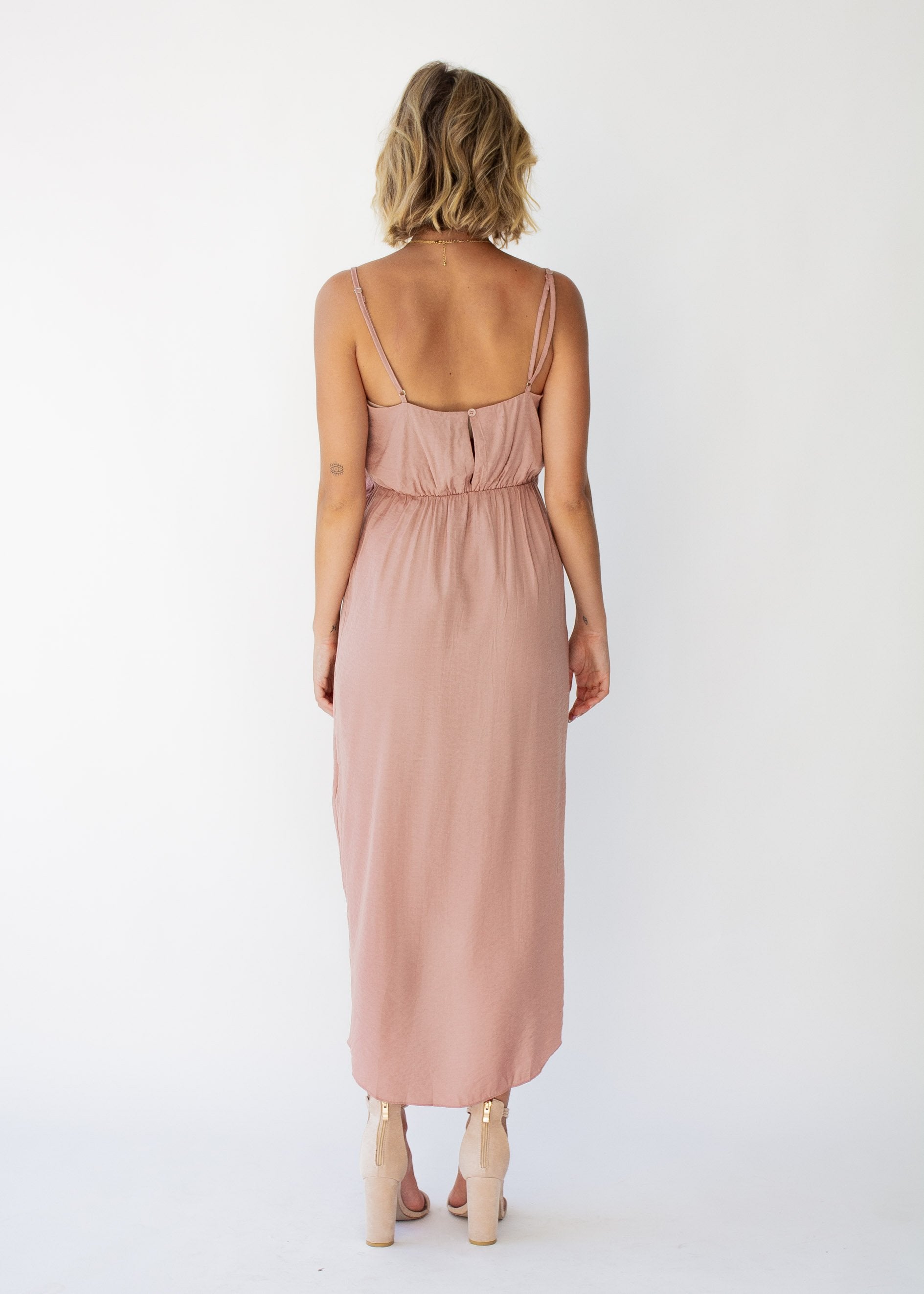 Arietta Midi Dress - Blush