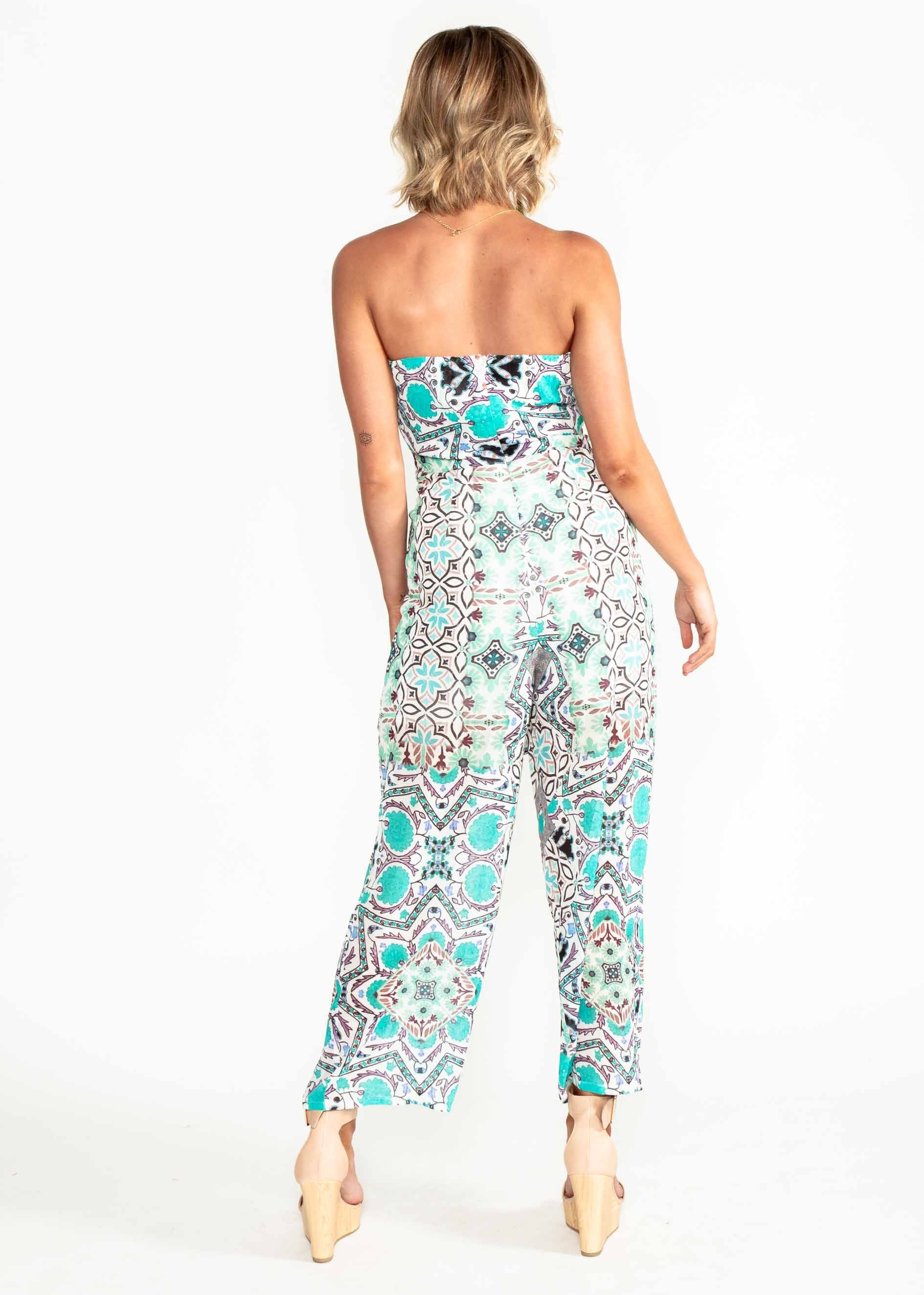 Novella Strapless Pantsuit - Havana