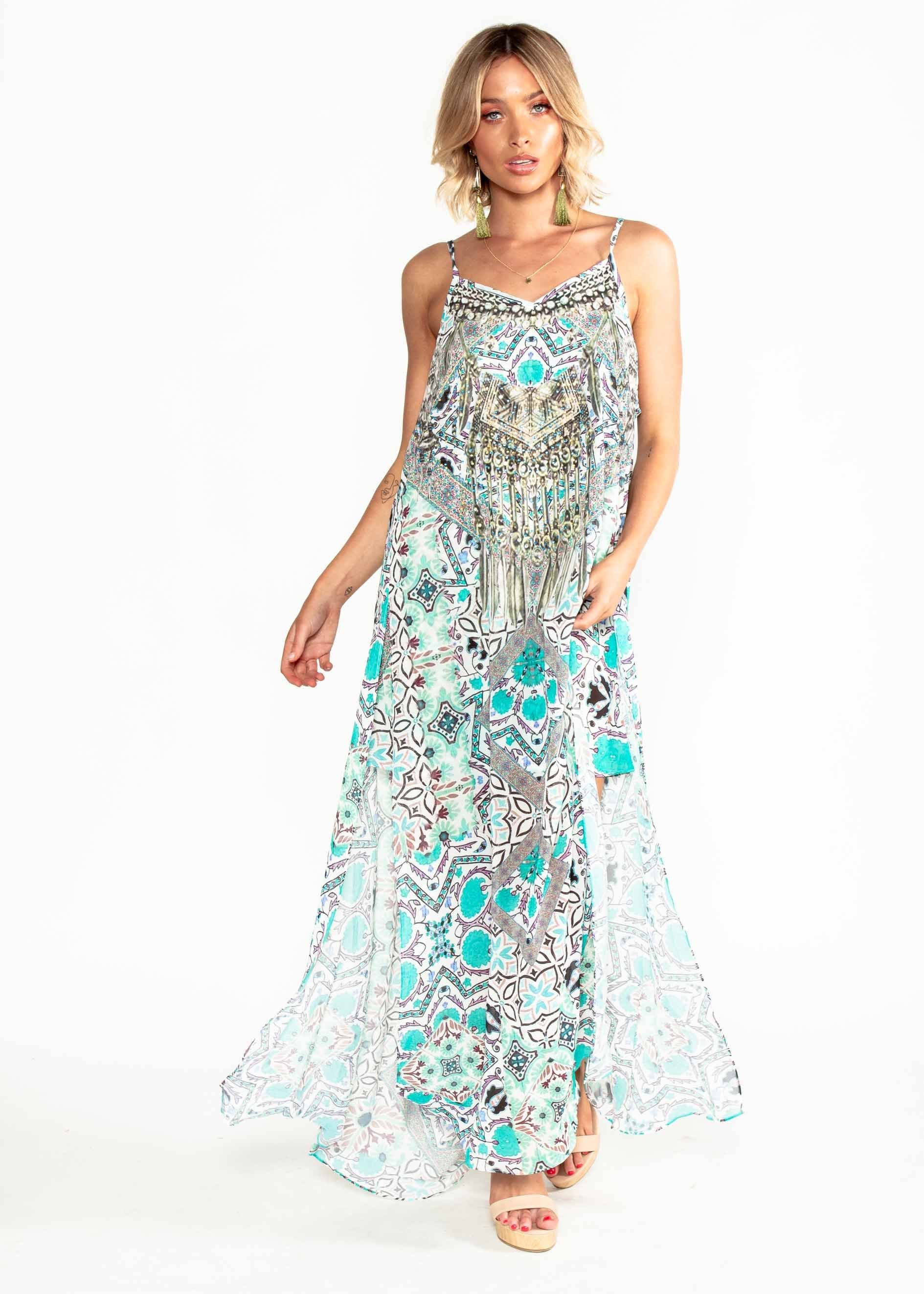 Lost Lotus Chiffon Maxi - Havana