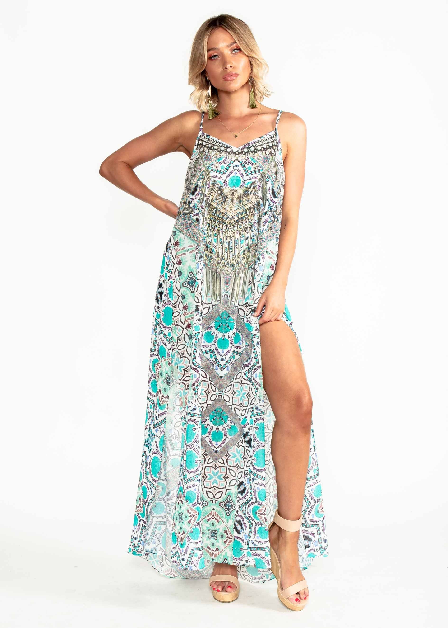 Lost Lotus Chiffon Maxi - Havana