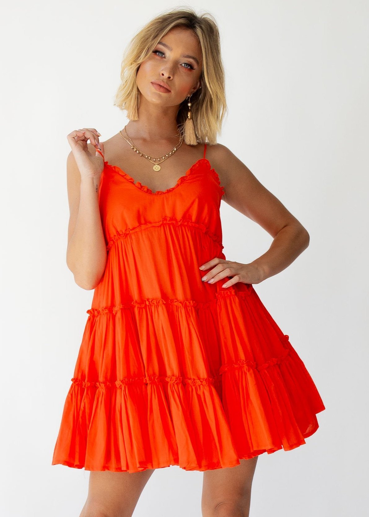 Pippa Swing Dress - Red