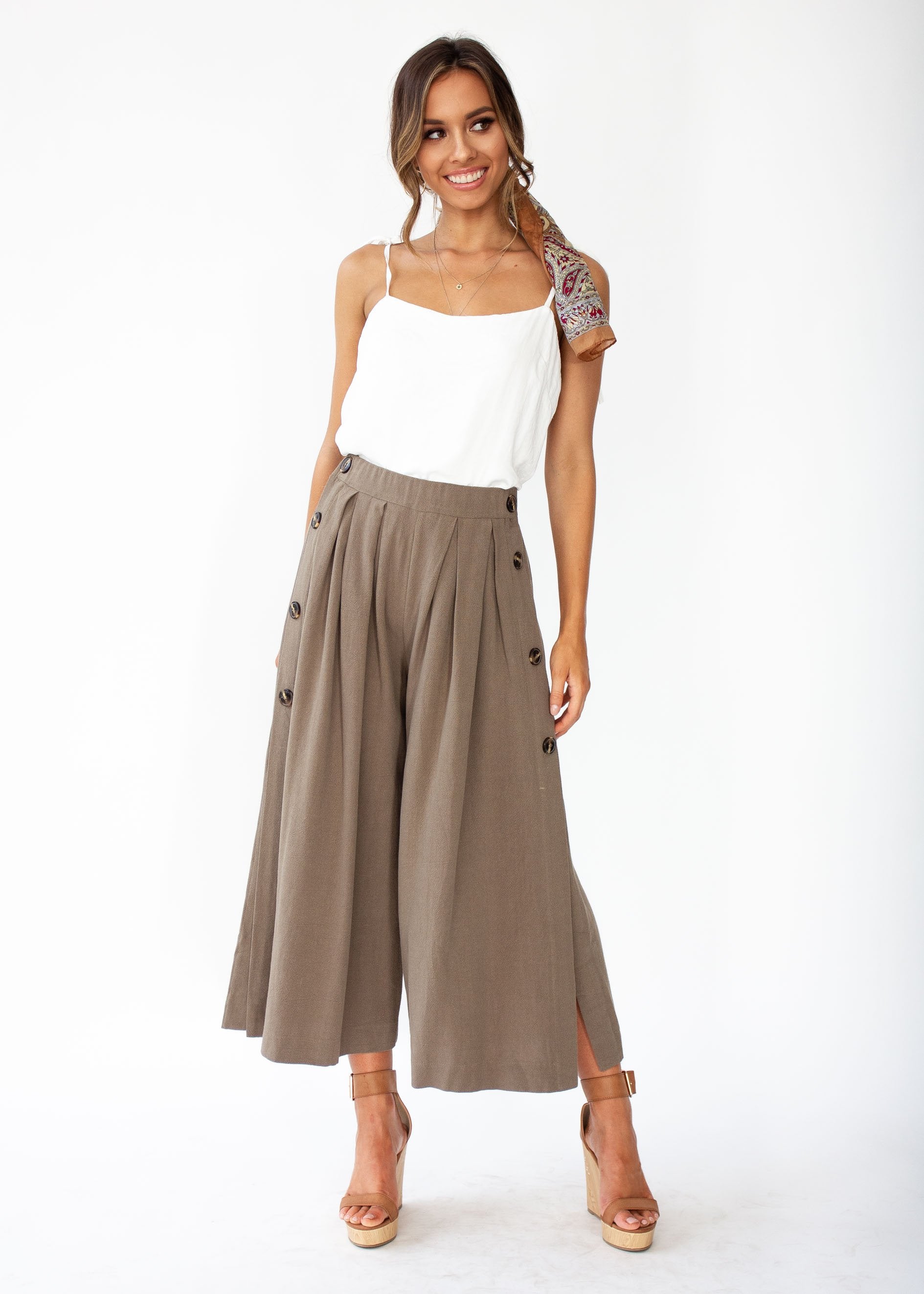 Two Hearts Satin-Look Cami - White