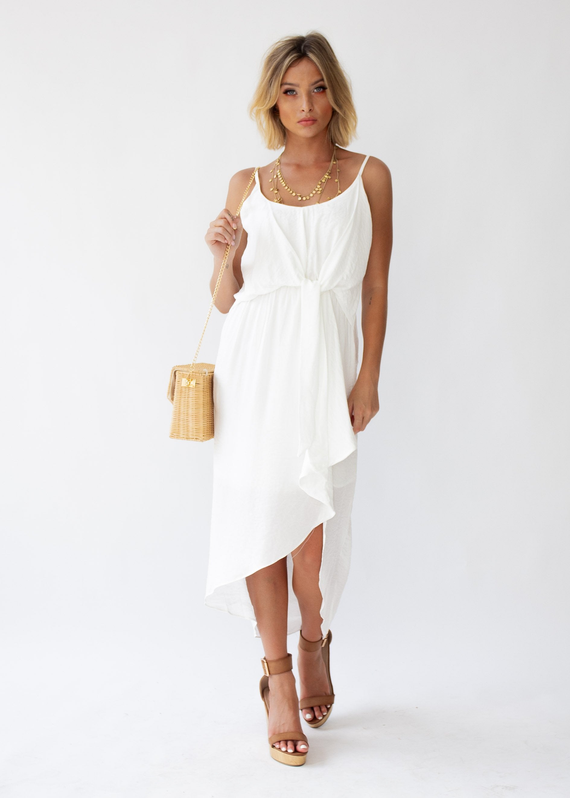 Arietta Midi Dress - White
