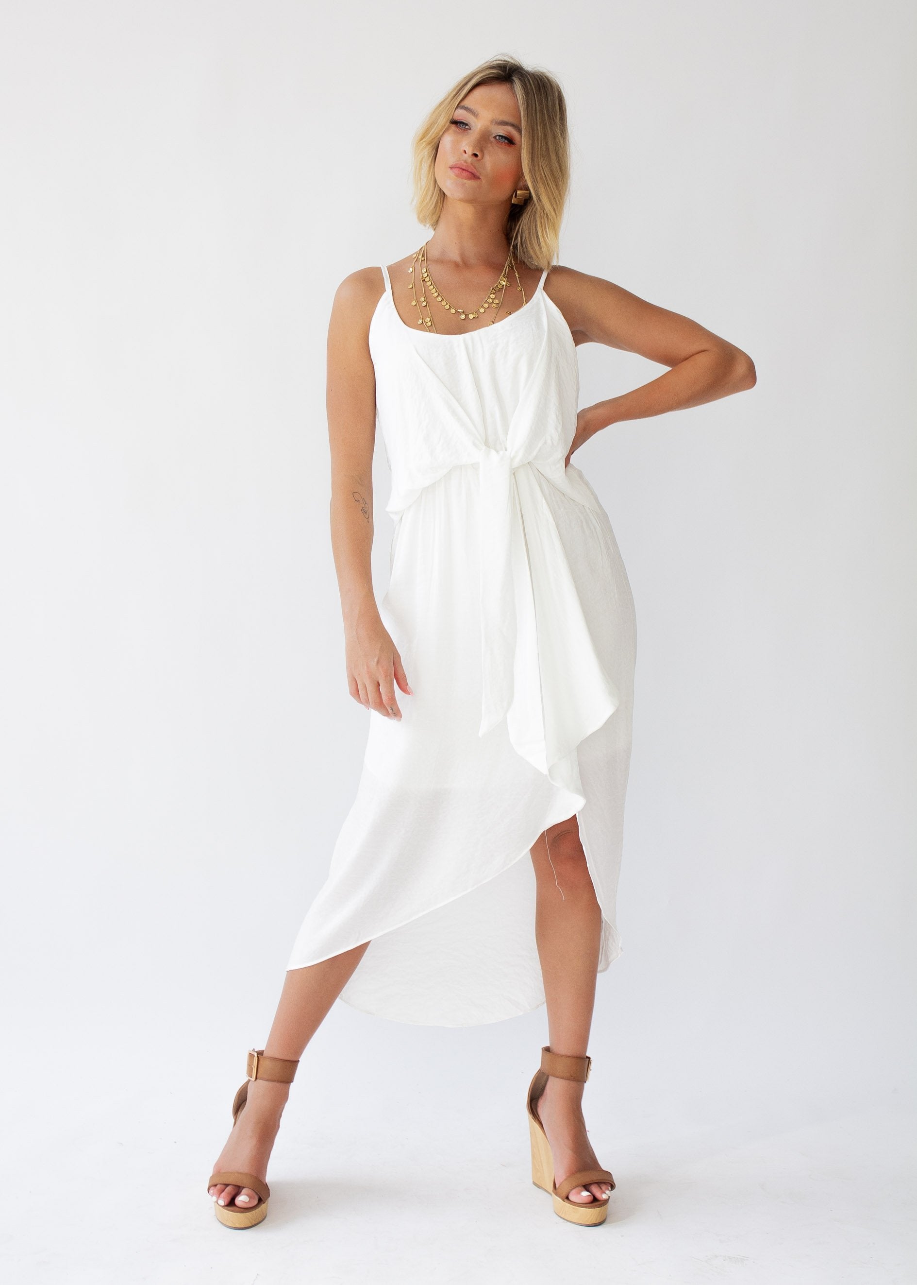 Arietta Midi Dress - White