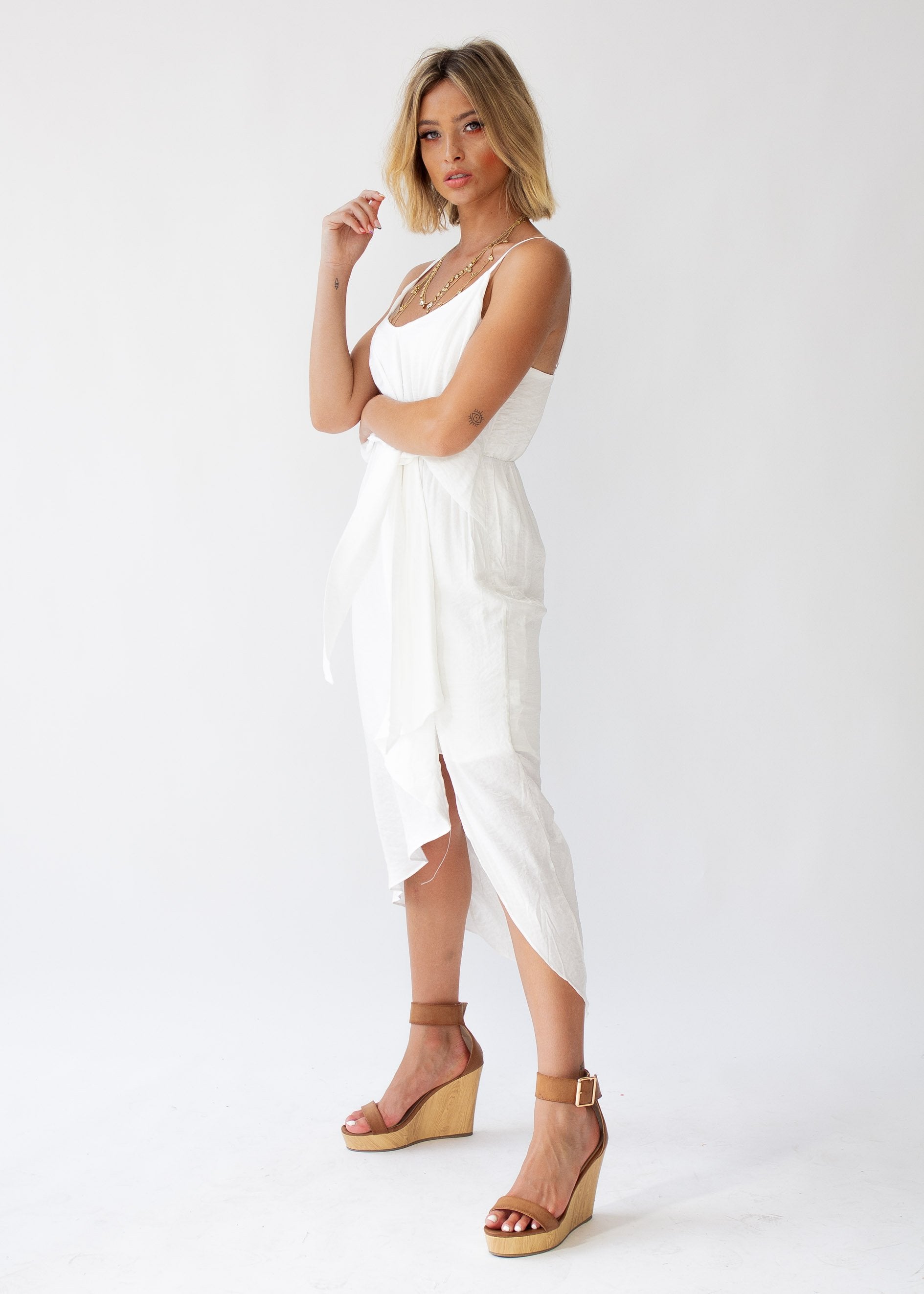 Arietta Midi Dress - White