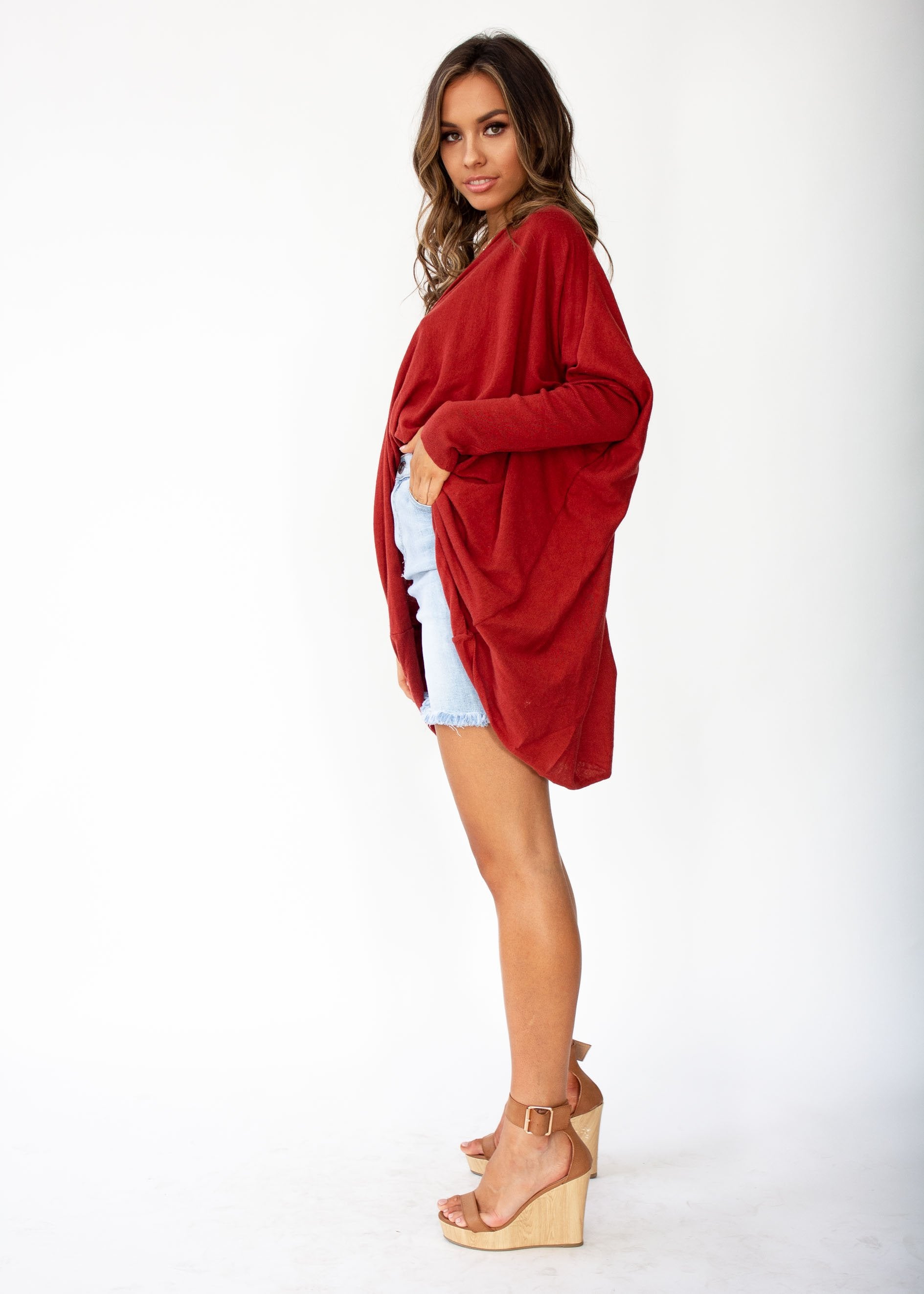 Daytona Twist Knit Top - Rust